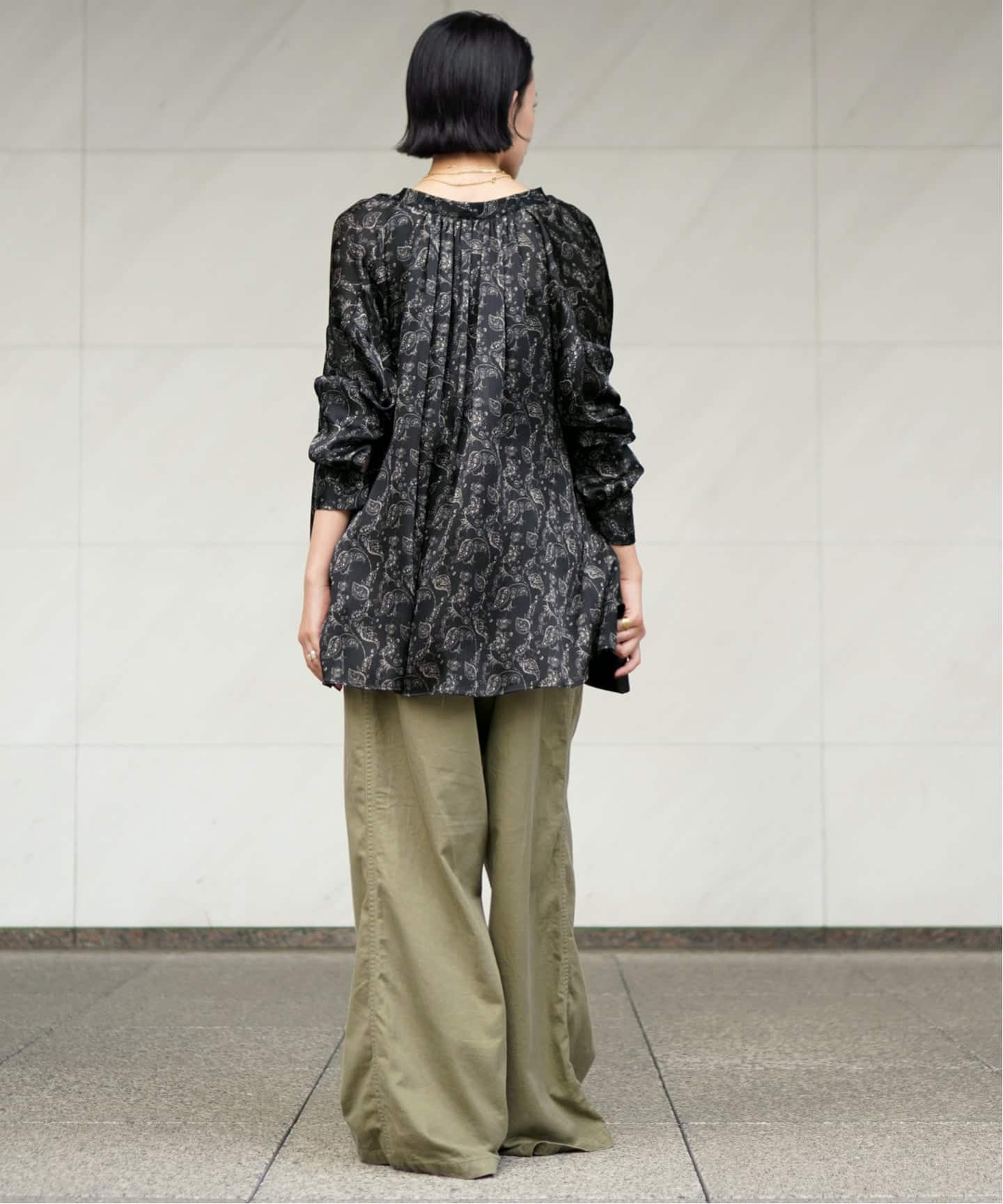 クチュールドアダム Stand Collar Botanical ブラウス COUTURE D'ADAM】Stand Collar Botanical Paisley Blouse（シャツ