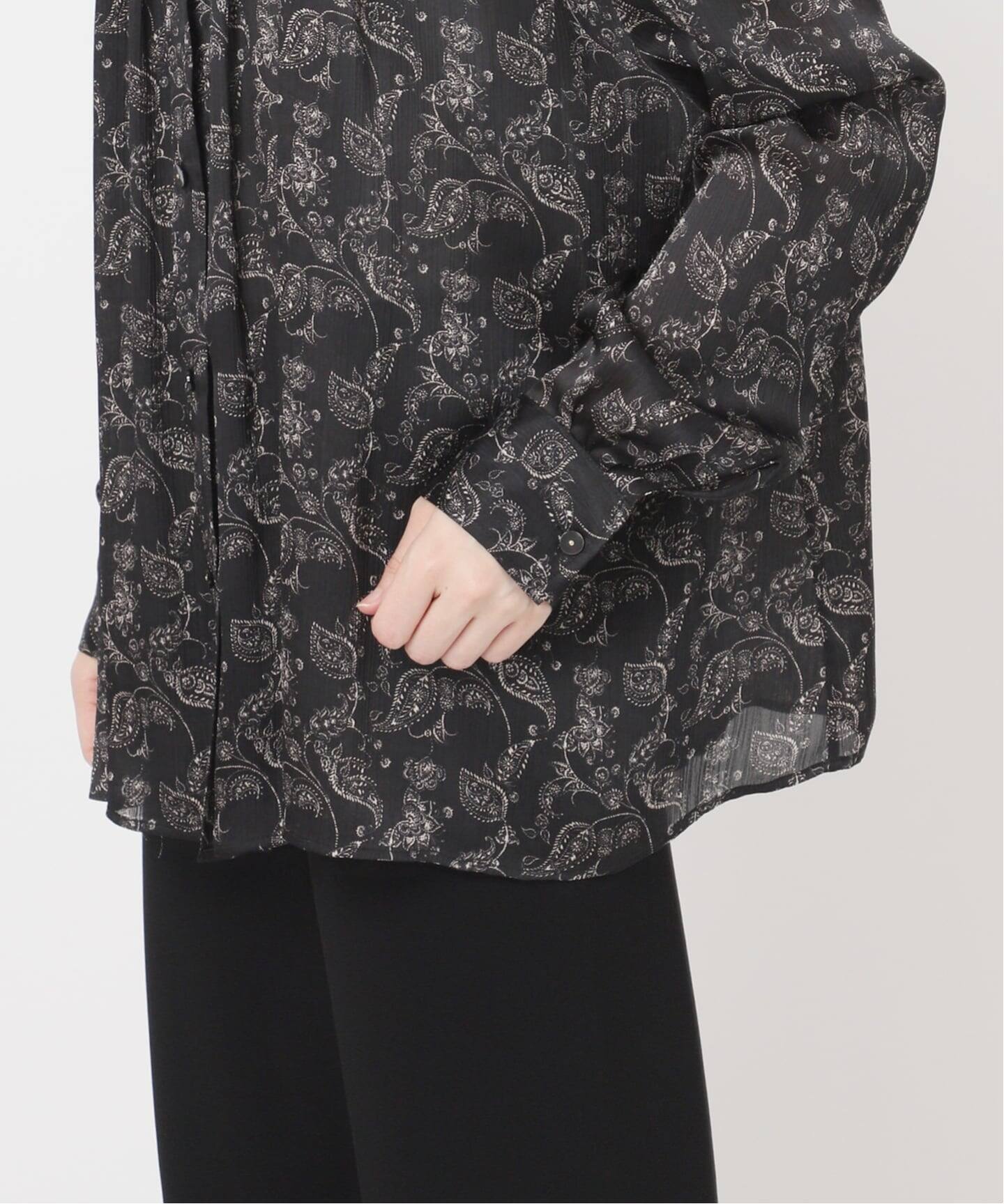 クチュールドアダム Stand Collar Botanical ブラウス COUTURE D'ADAM】Stand Collar Botanical Paisley Blouse（シャツ