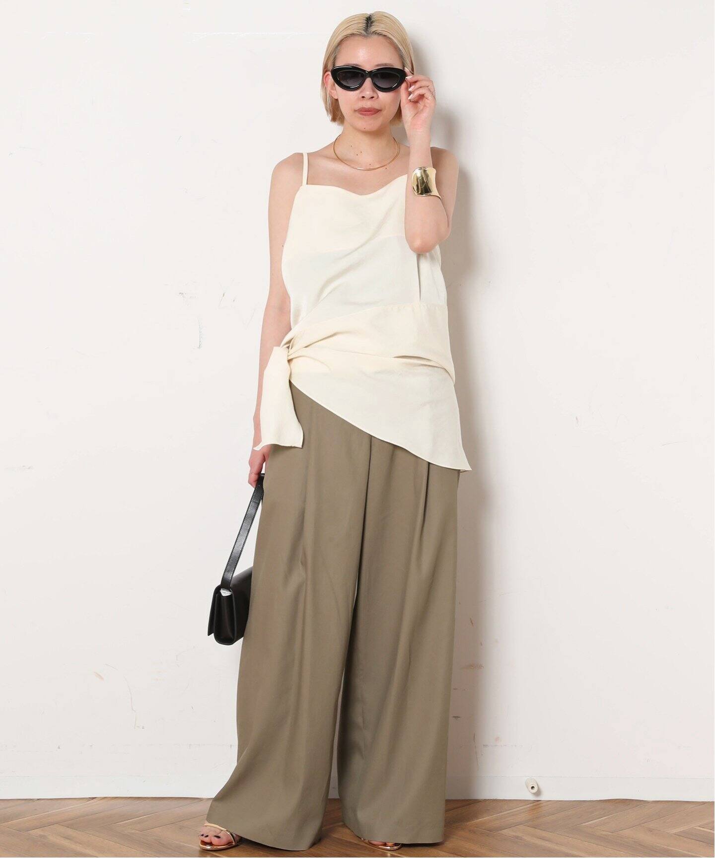 ブラウス シャツ 「SYSTEM/システム」TIE DETAILED SLEEVELESS TOP レディース SYSTEM/システム】TIE DETAILED SLEEVELESS TOP（シャツ