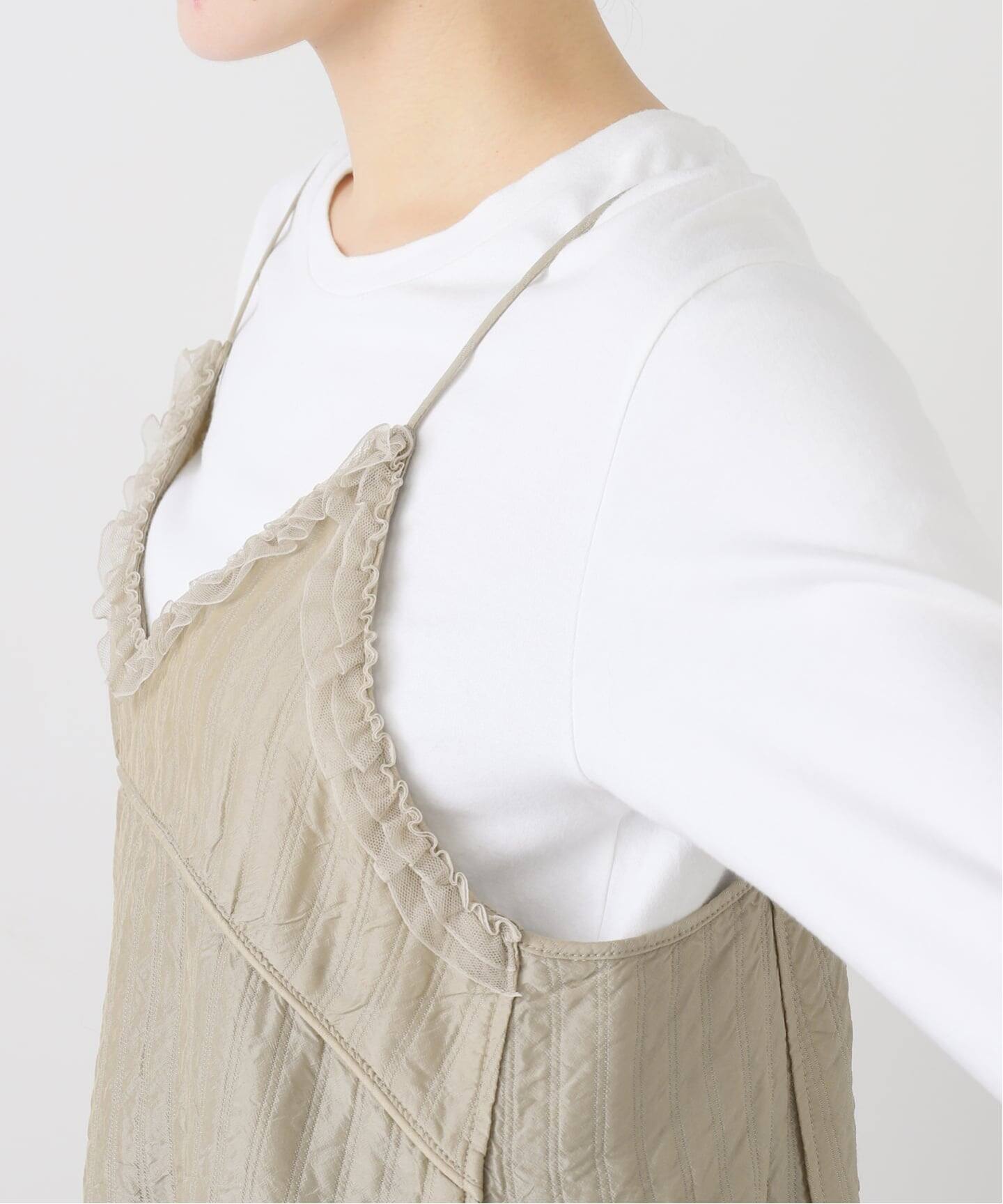StandAlone/スタンド アローン】LACE TRIMMED SMOCKING TOP（シャツ