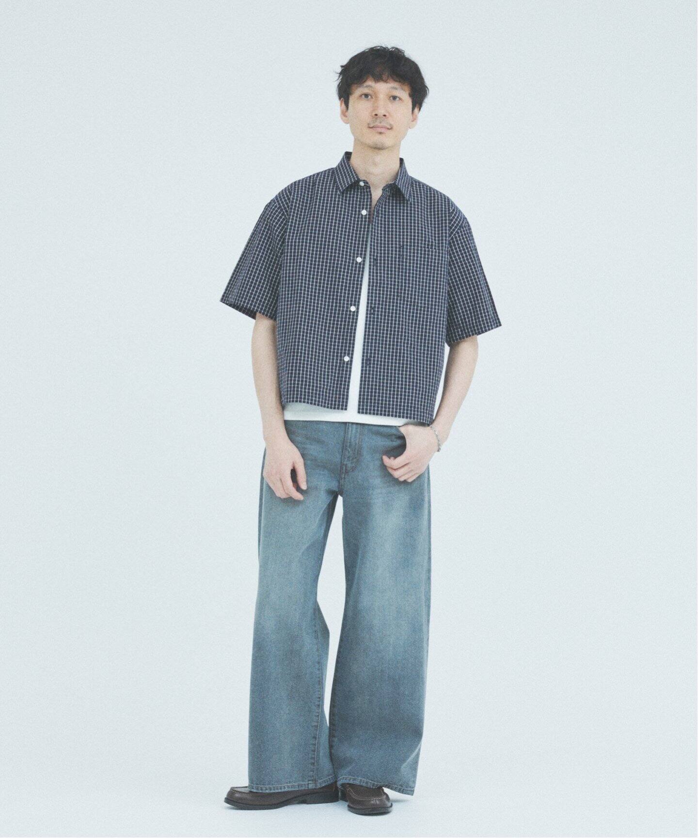 ちっち専用 ミニ チェック クロップド 半袖 シャツ（シャツ／ブラウス