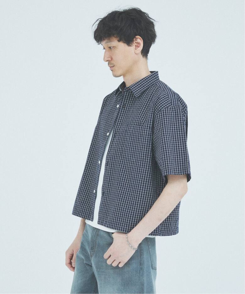 ミニ チェック クロップド 半袖 シャツ（シャツ／ブラウス）｜JOURNAL 