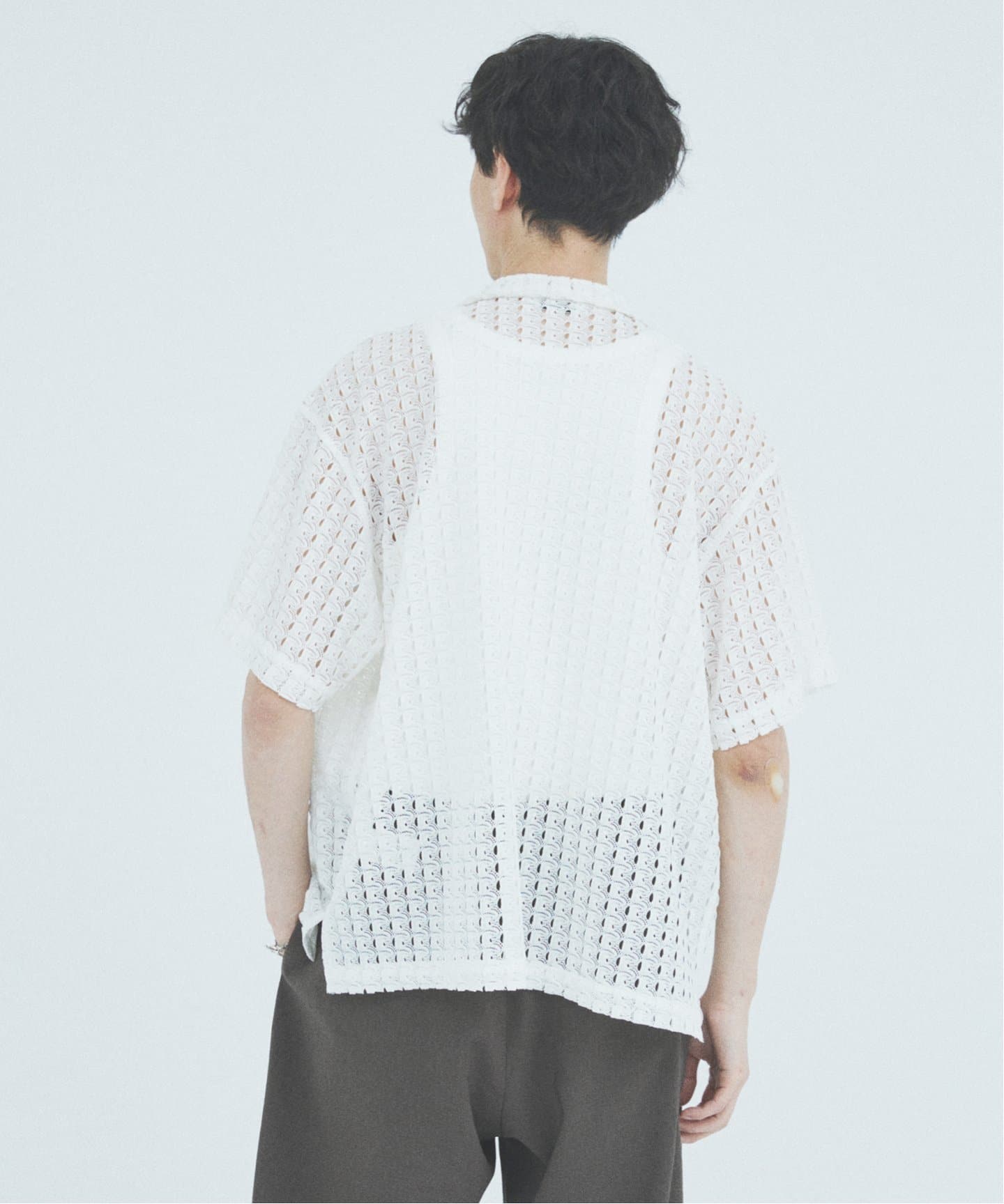 ATTICUS - attis のセレクトショップ　半袖シャツ　レース アブストラクト レース 半袖 シャツ（シャツ／ブラウス