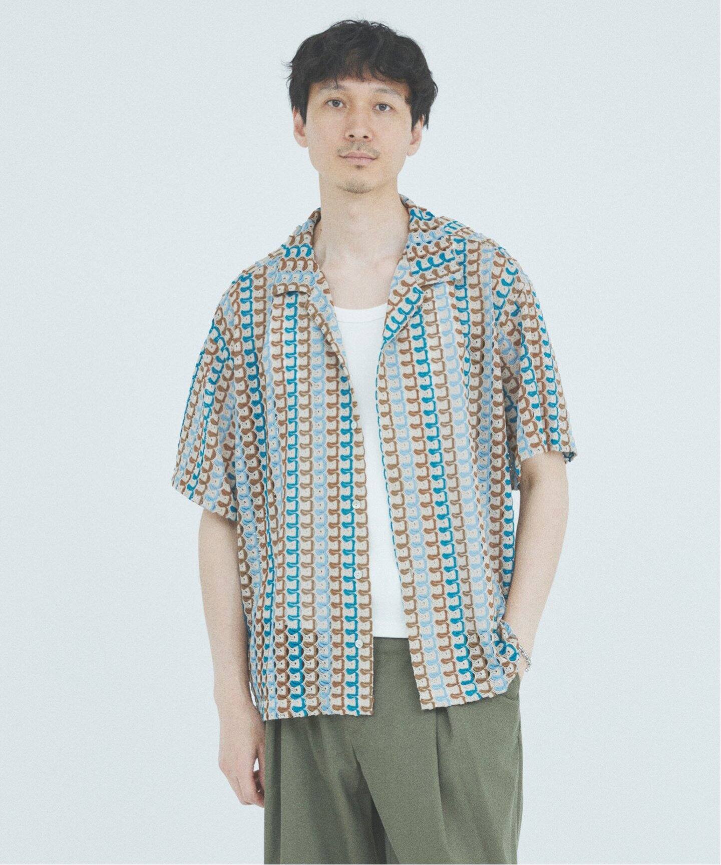 アブストラクト レース 半袖 シャツ（シャツ／ブラウス）｜JOURNAL