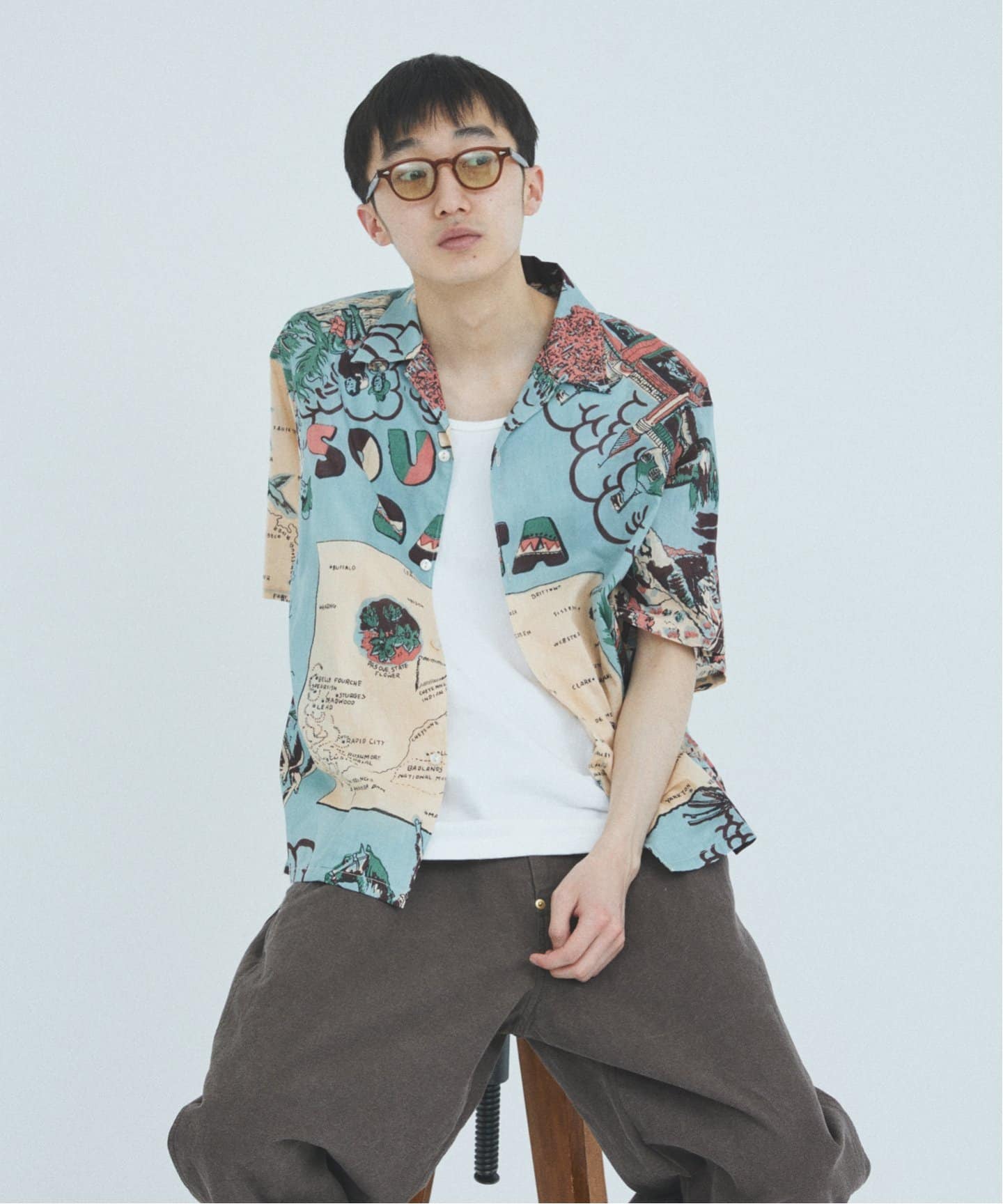 BINDU / ビンドゥー Indian cotton pattern S/S（シャツ／ブラウス