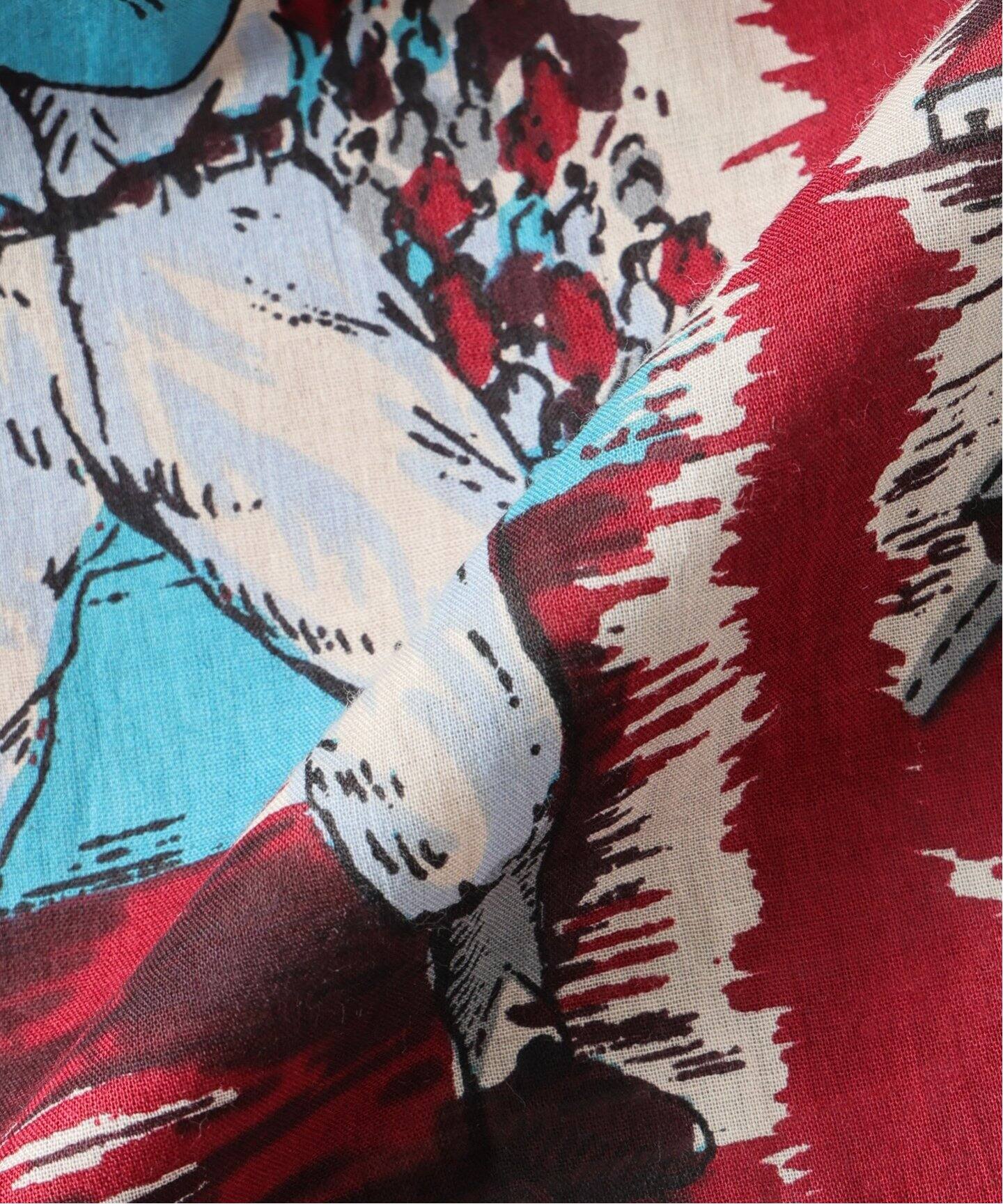 BINDU / ビンドゥー Indian cotton pattern S/S（シャツ／ブラウス