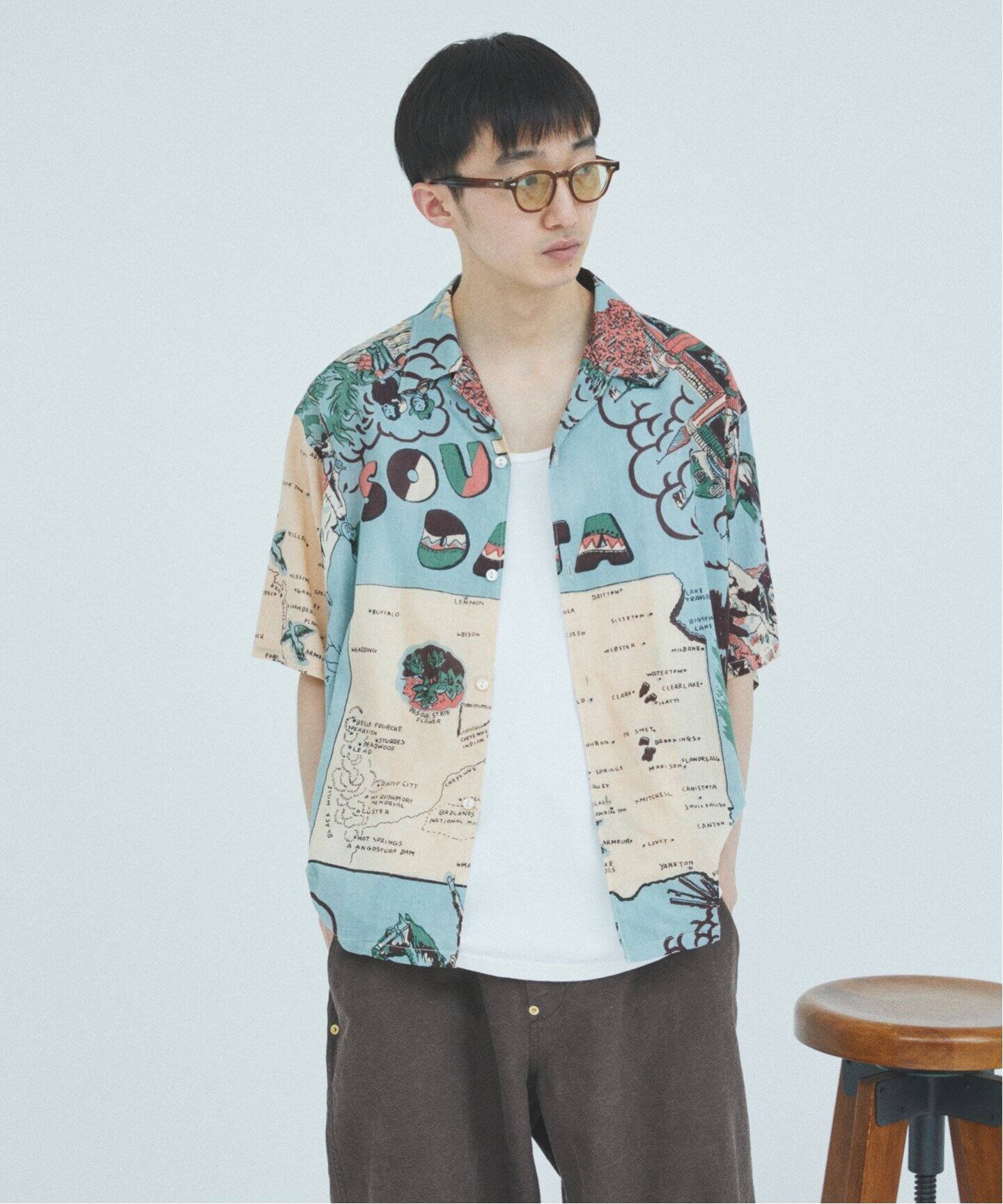 ジャーナルスタンダード　BINDU 半袖シャツ L BINDU / ビンドゥー Indian cotton pattern S/S（シャツ