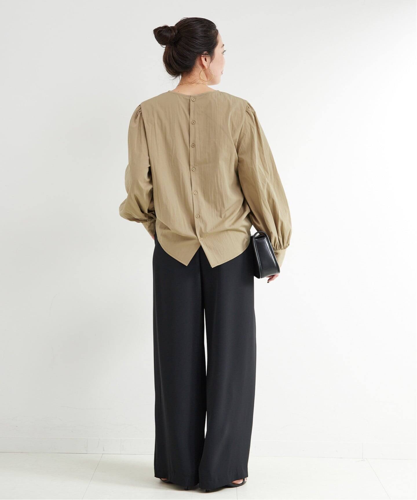 WEB限定】手洗い可 / ボリュームスリーブブラウス（シャツ／ブラウス