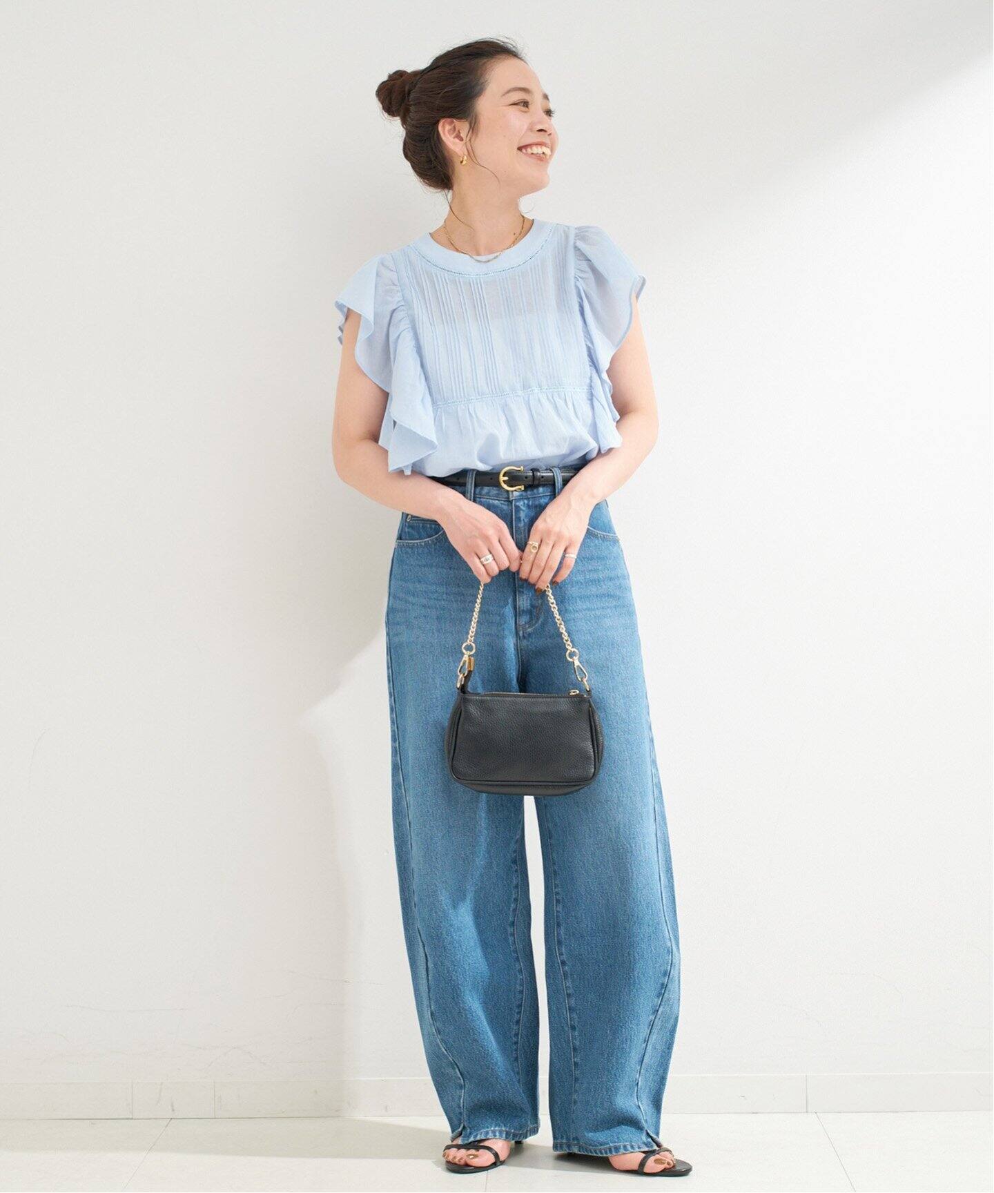 りん♪様 フリルトップス、ピンタックブラウス ブラウス 長袖 レディース シャツ トップス ピンタック 立ち襟