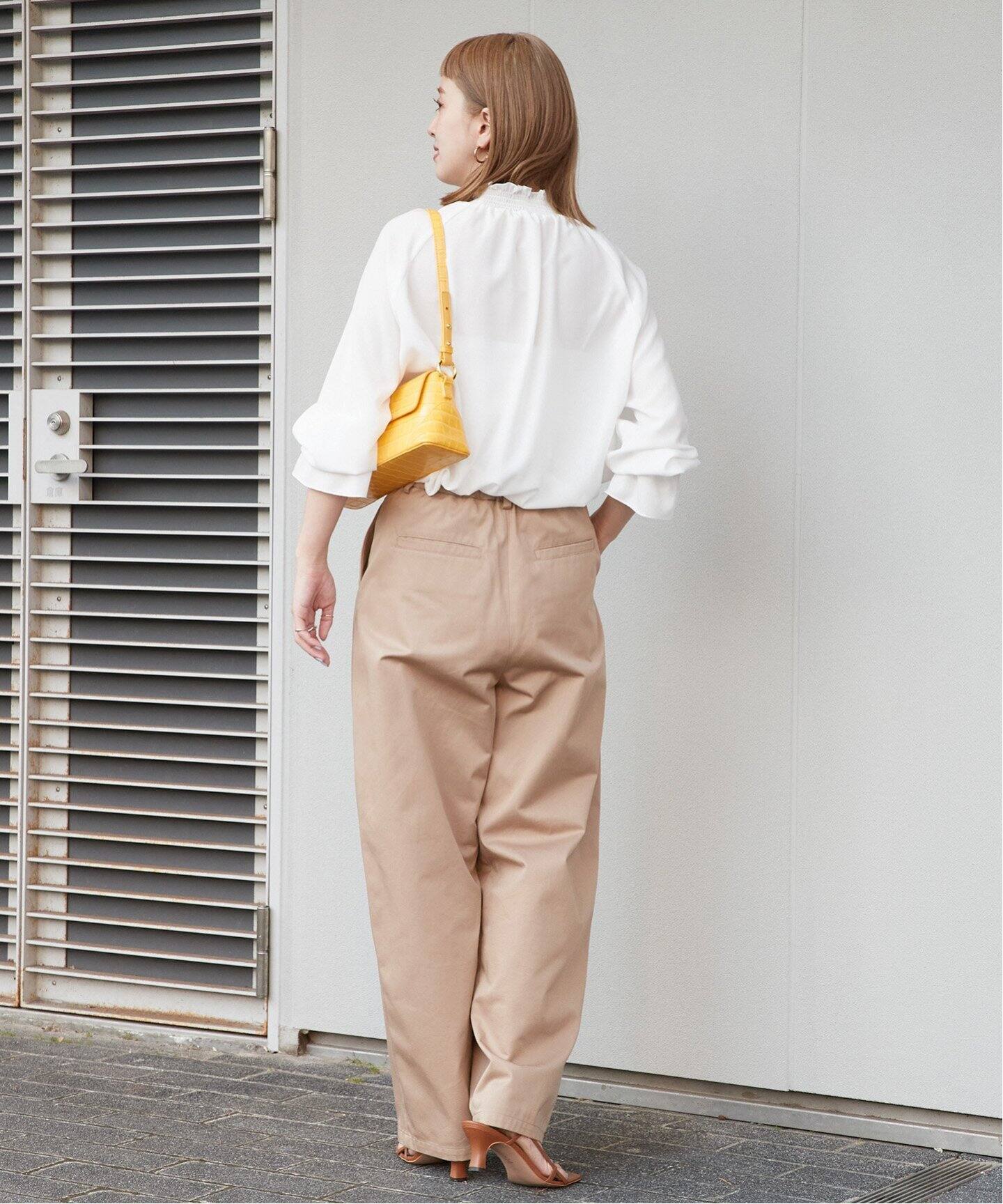 ジョーゼットスタンドフリルブラウス（シャツ／ブラウス）｜B.C STOCK 