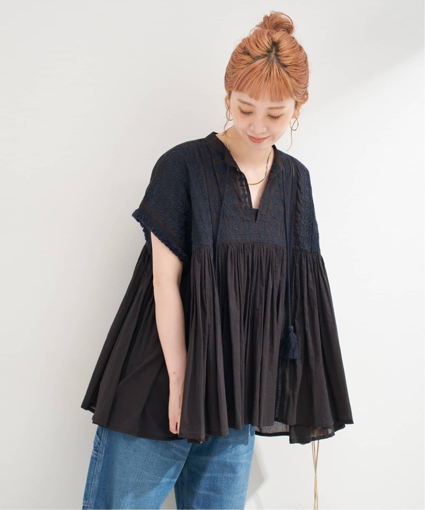 m7days◆長袖ブラウス/2/ポリエステル/KHK/776-89980 m7days◇長袖ブラウス/2/ポリエステル/KHK/776-89980 : セカンド
