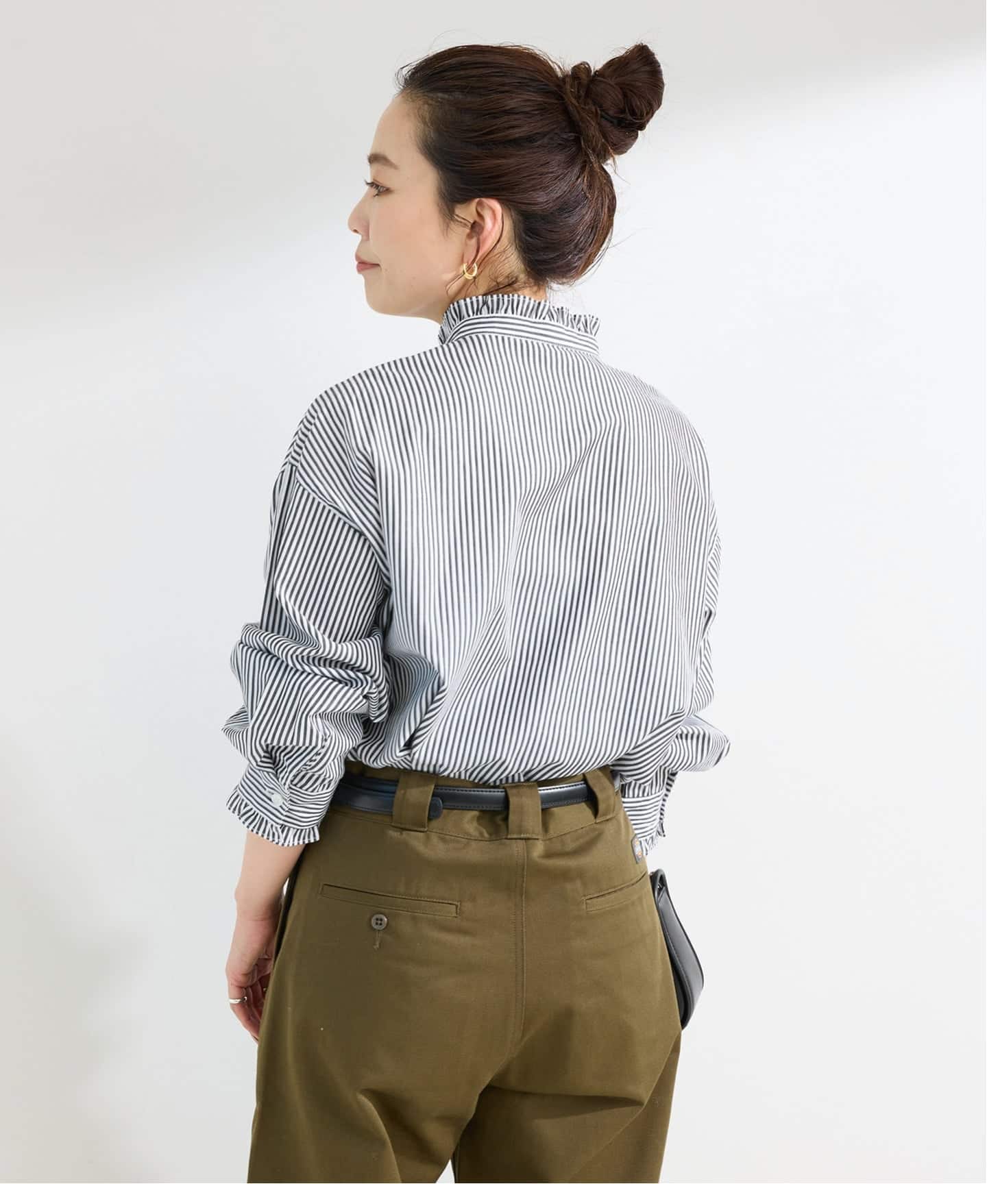 追加4》【WEB限定】手洗い可 / スタンドフリルブラウス（シャツ