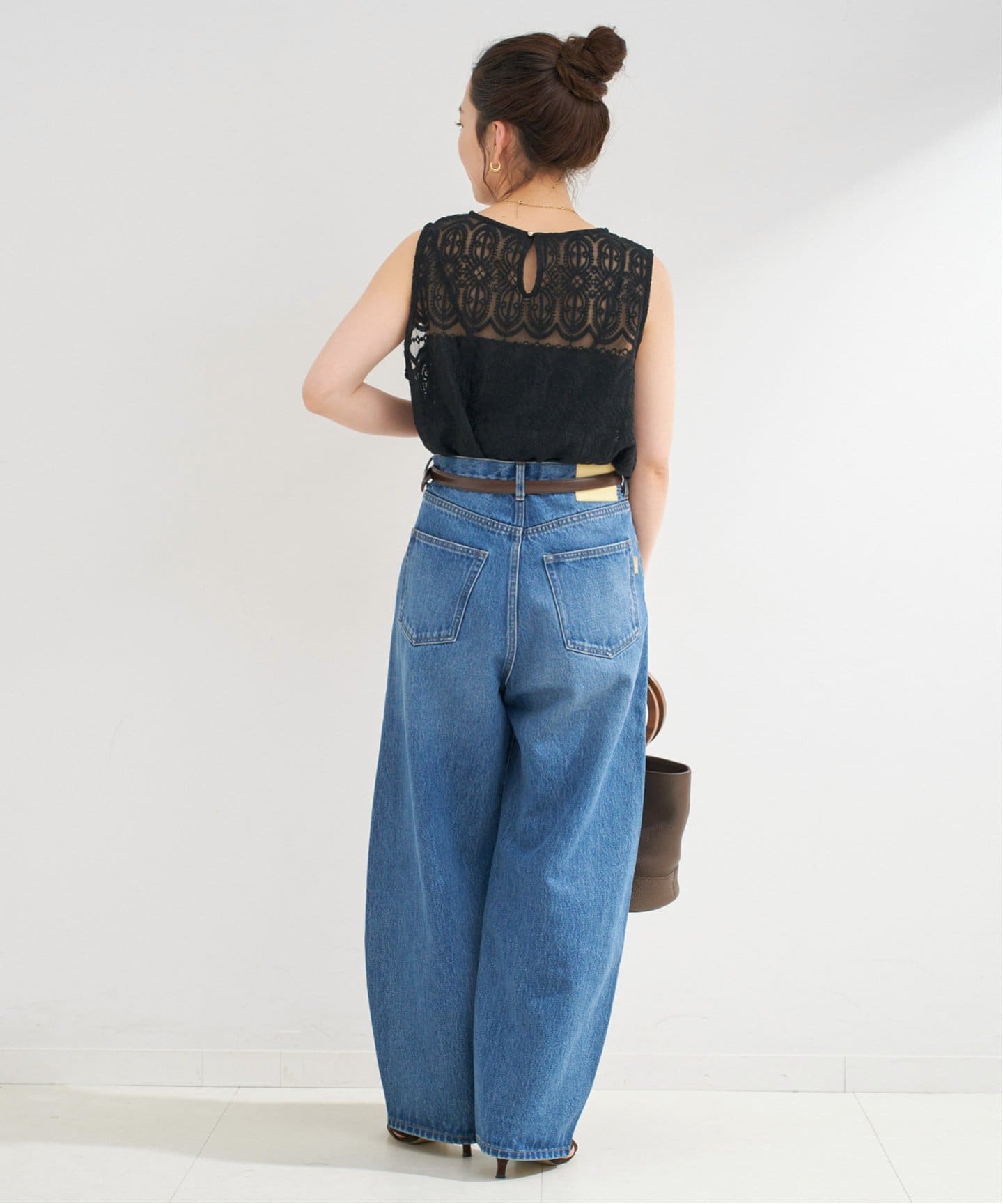 WEB限定】手洗い可 / 総レースノースリーブブラウス（シャツ／ブラウス