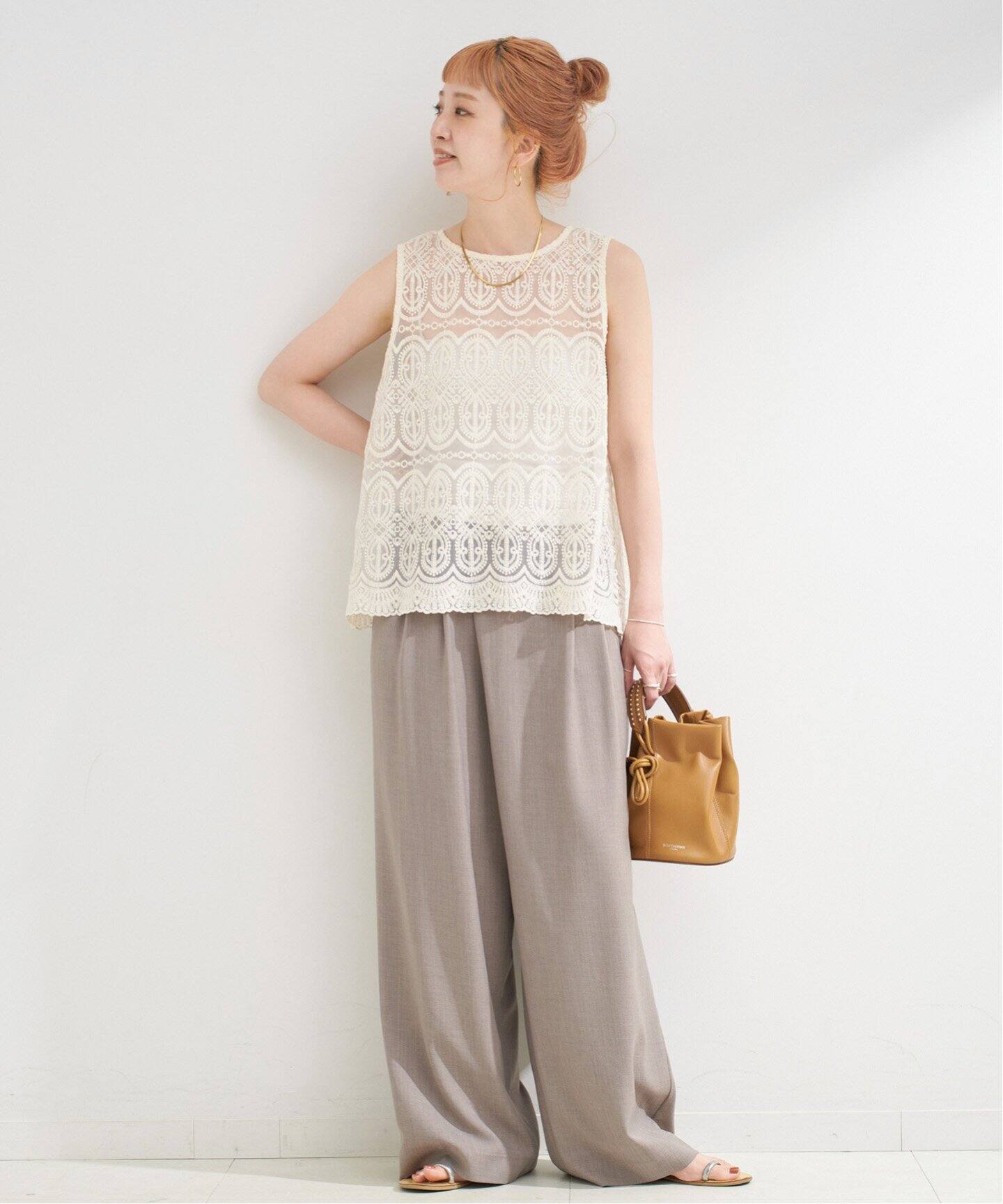 【美品未使用】ネセセア 総レース ノースリーブブラウス WEB限定】手洗い可 / 総レースノースリーブブラウス（シャツ／ブラウス