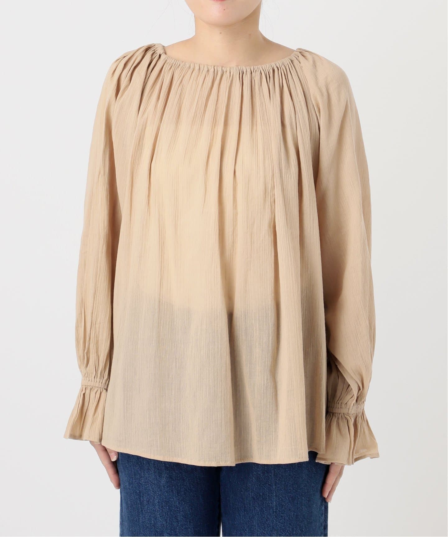 手洗い可 / 2WAYギャザーブラウス（シャツ／ブラウス）｜B.C STOCK