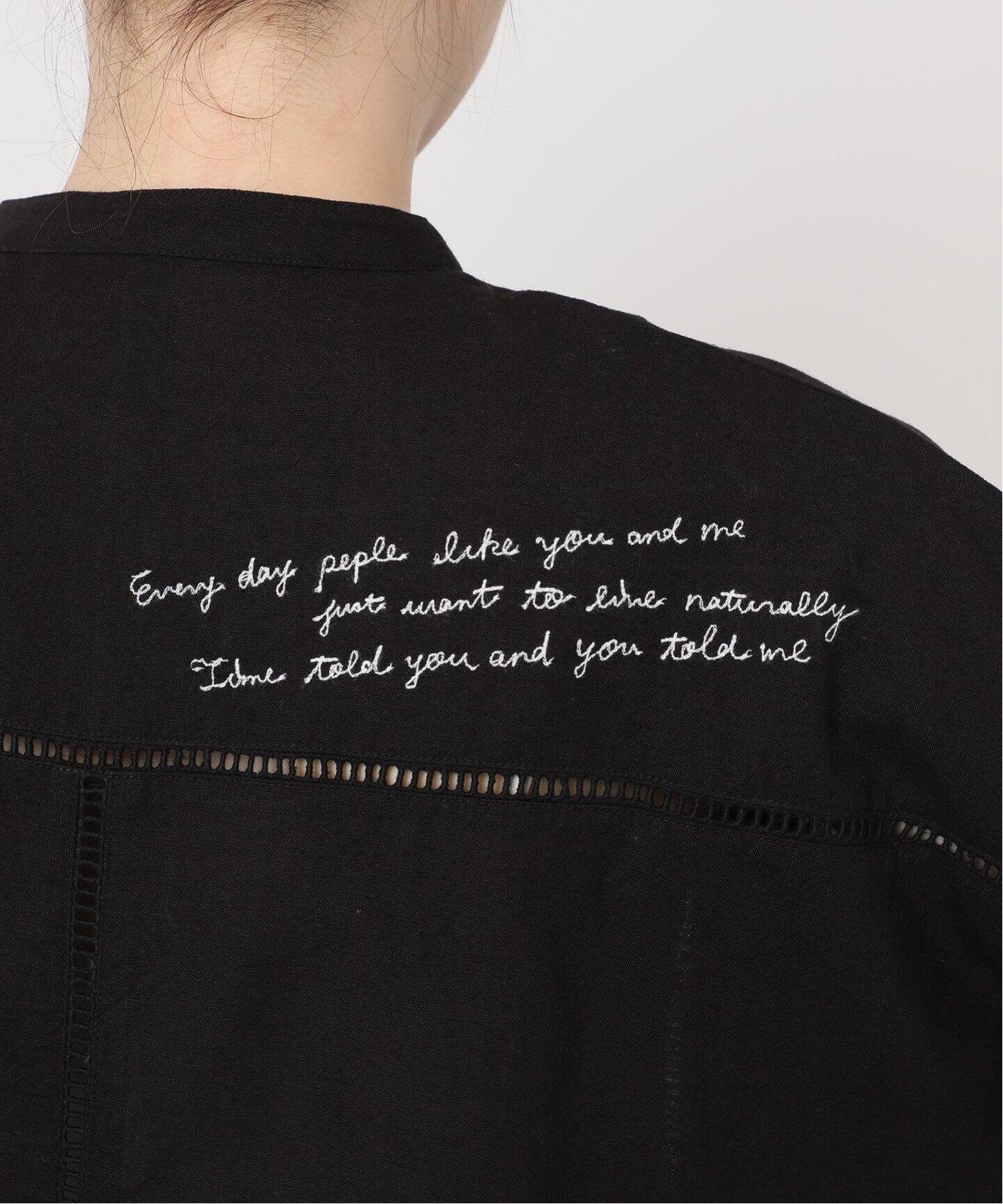 手洗い可 / リネン混エンブロイダリードルマンシャツ（シャツ