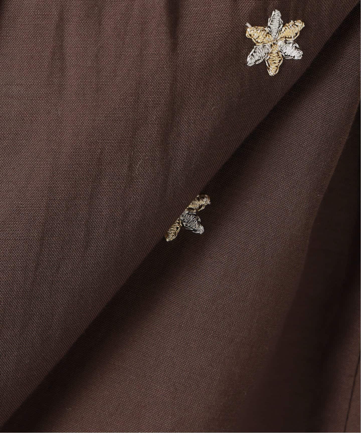 WEB限定】手洗い可 / バックリボンフラワー刺繍ブラウス（シャツ