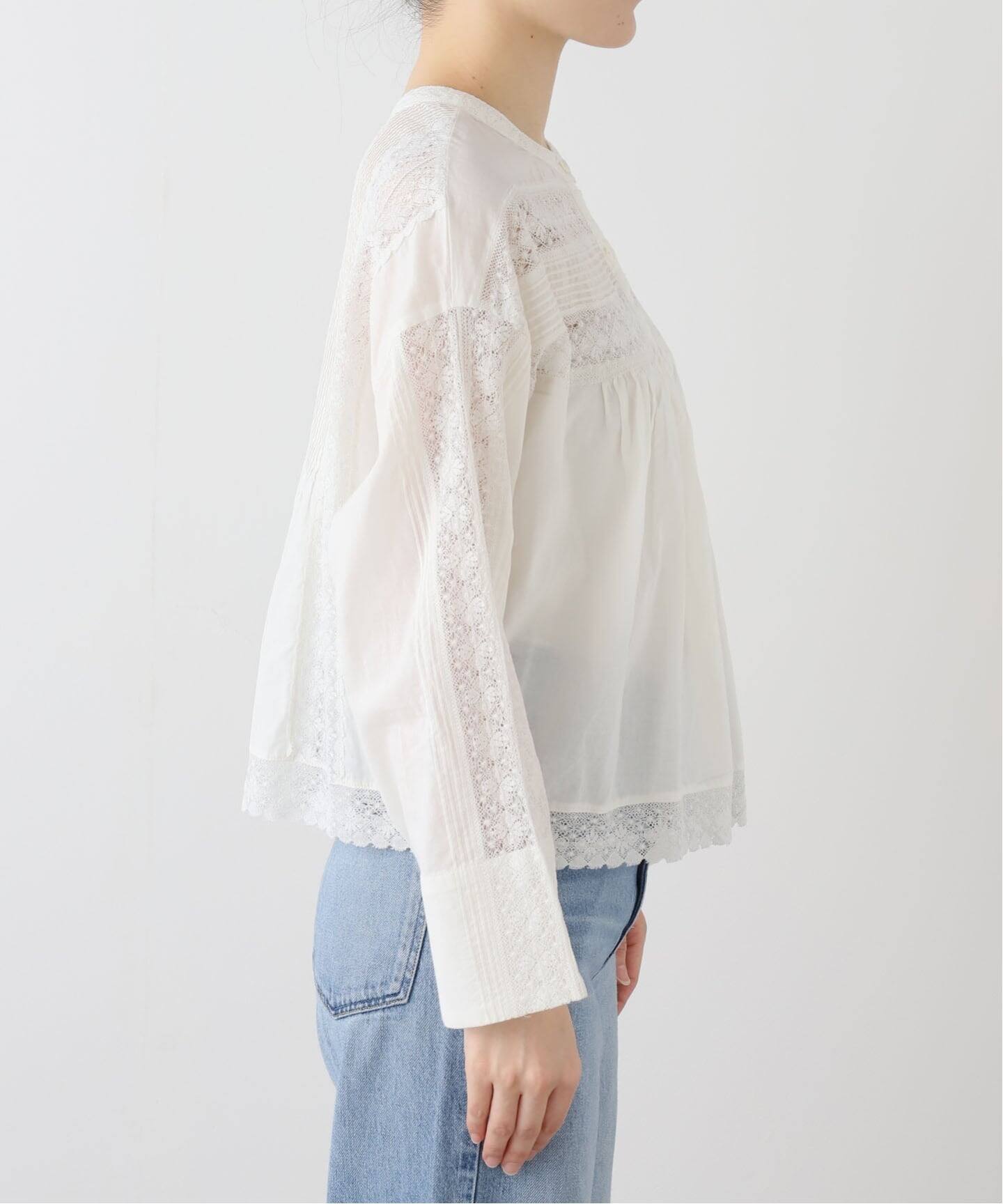 WEB限定】手洗い可 / FANAKA / ファナカ リバーレースピンタック