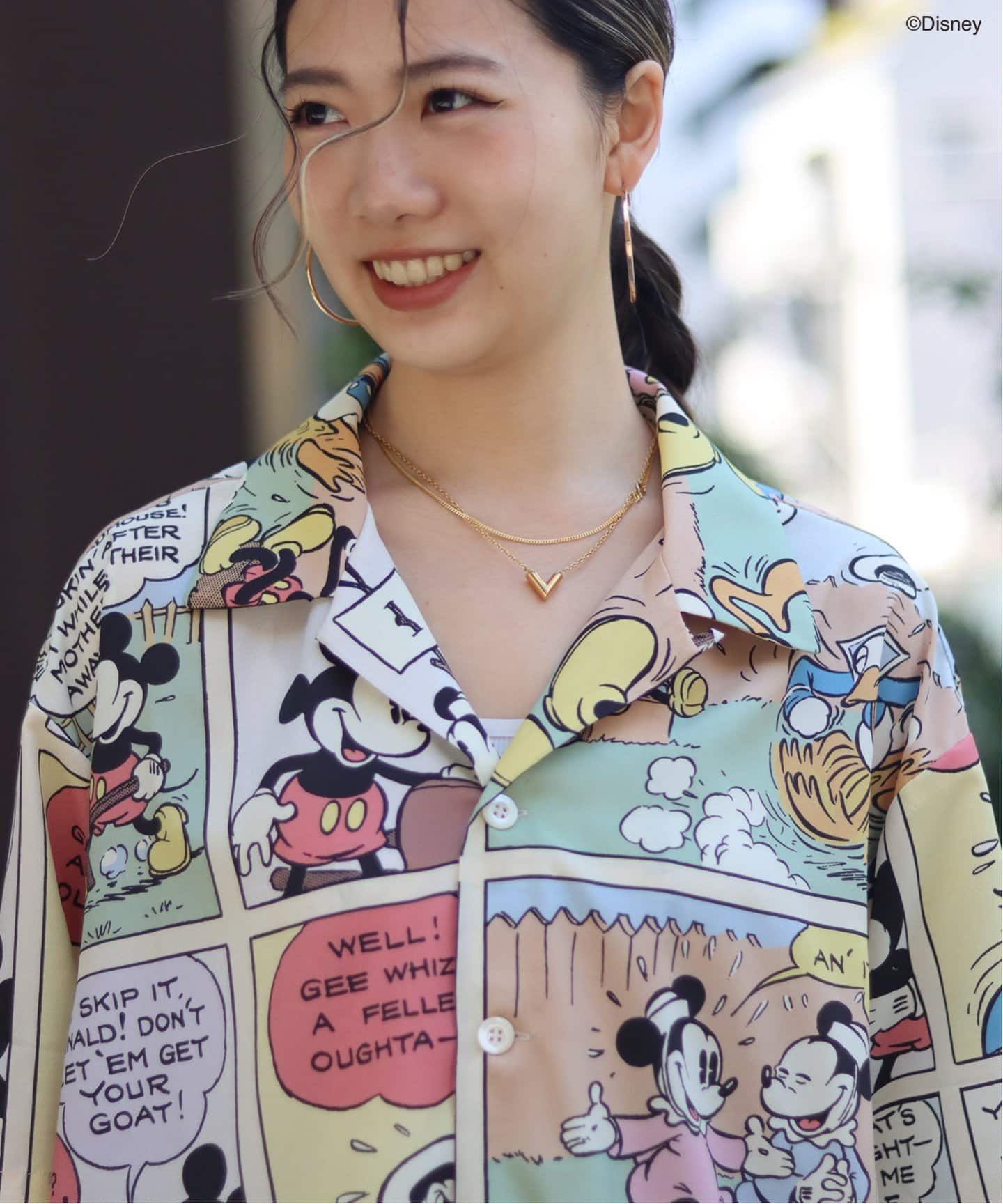 アメコミ Chacha ChahChah/DISNEY/AMEKOMI CHILLING SHIRT（シャツ／ブラウス