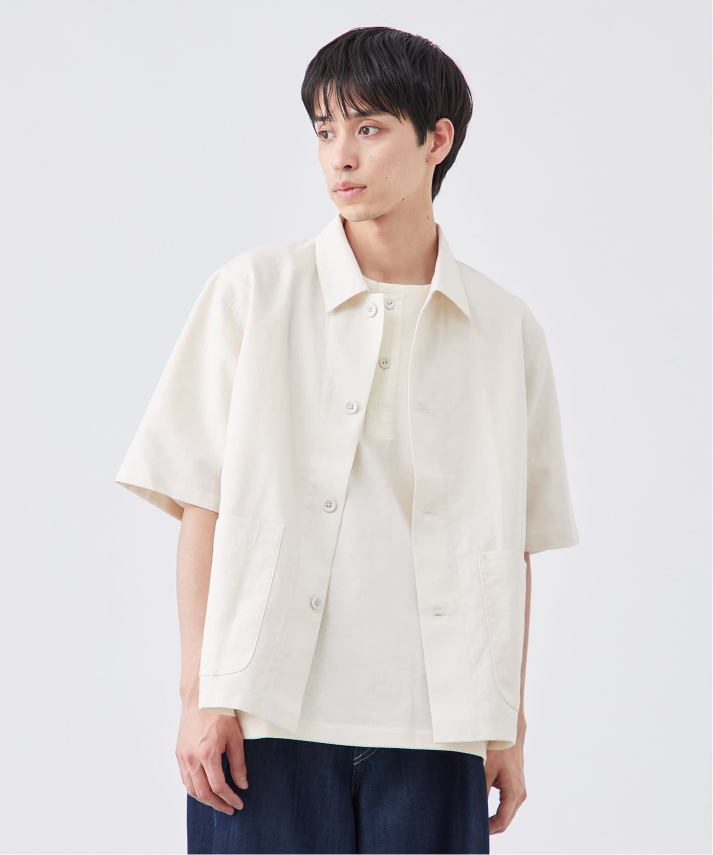 2025S/S Y's BORN PRODUCT 半袖シャツ THE NORTH FACE (ザ ノースフェイス) 総柄 ポケット付き 半袖