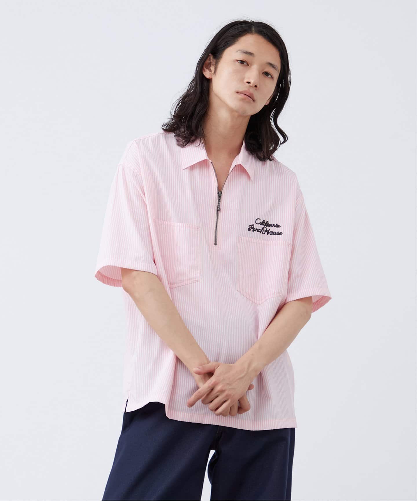 ストライプ ハーフジップシャツ WHO'S WHO gallery（フーズフーギャラリー）の「COOPER FACT