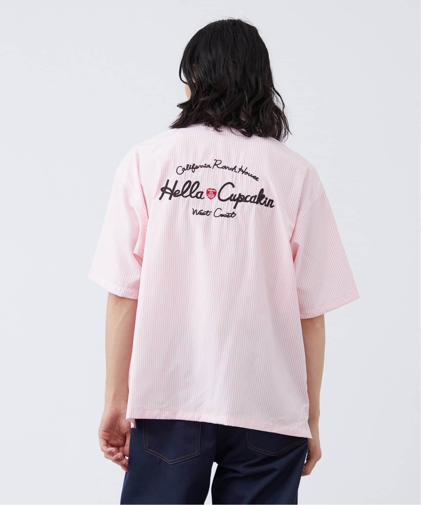 CALIFORNIA RANCH HOUSE】ストライプ ハーフジップシャツ（シャツ
