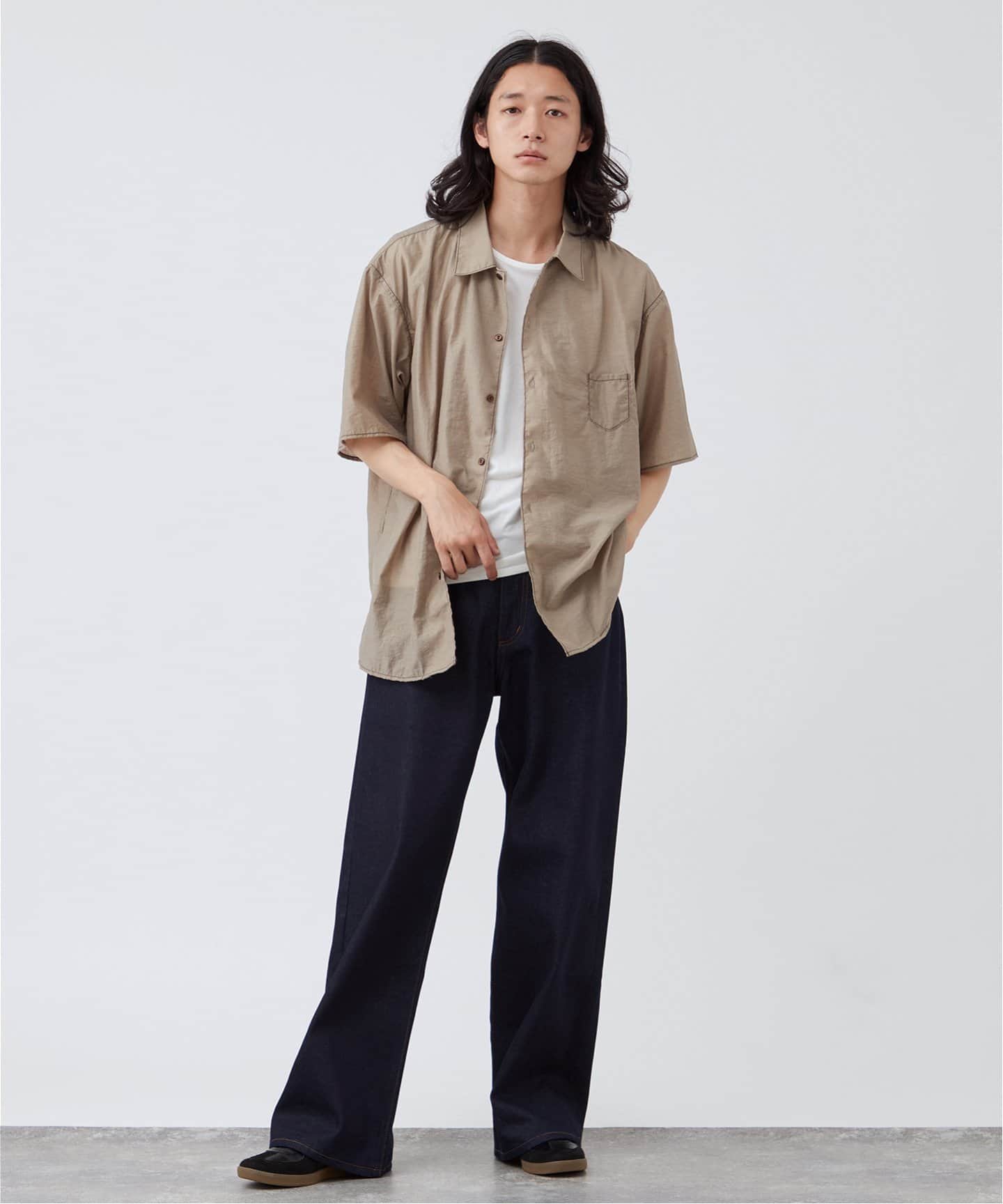 BOYCOM/ボイコム】ナイロンウール半袖シャツ（シャツ／ブラウス）｜B.C