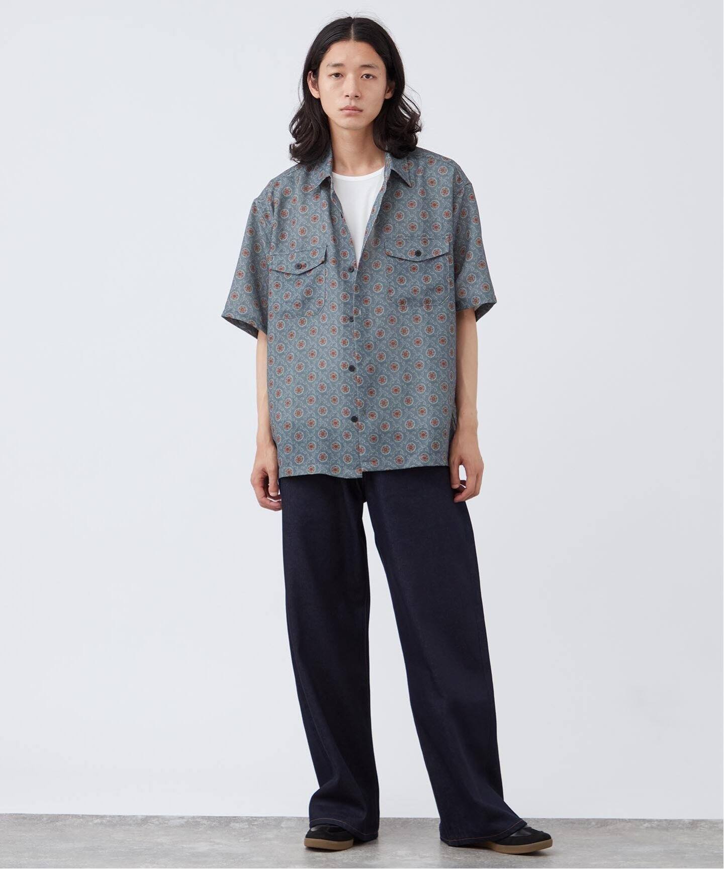 BRIEFING 半袖シャツ XL 黒/青 冷たいオフィT／Tシャツ／半袖／ウォッシャブル／接触冷感