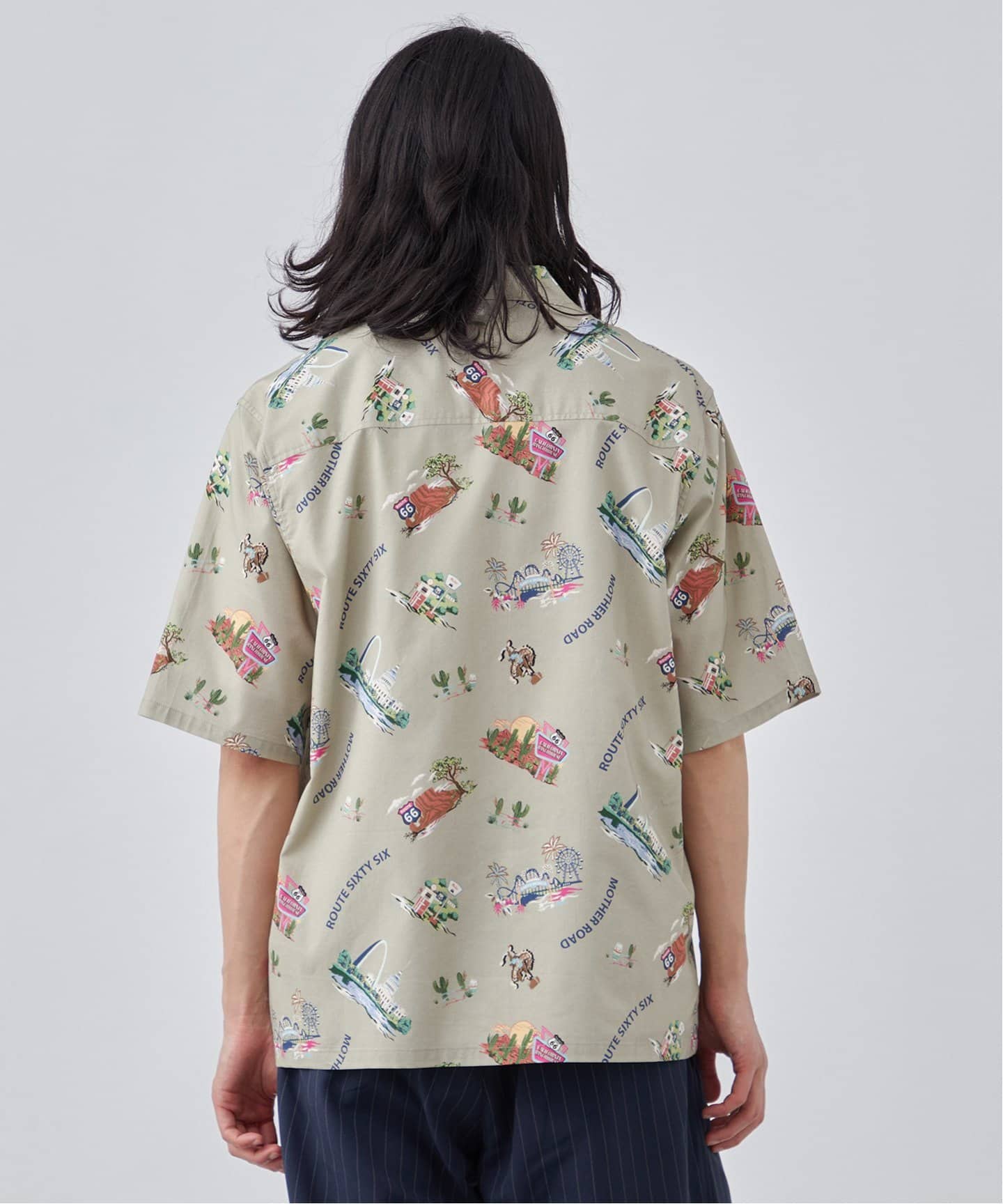 CALIFORNIA RANCH HOUSE】アロハシャツ -ROUTE66-（シャツ