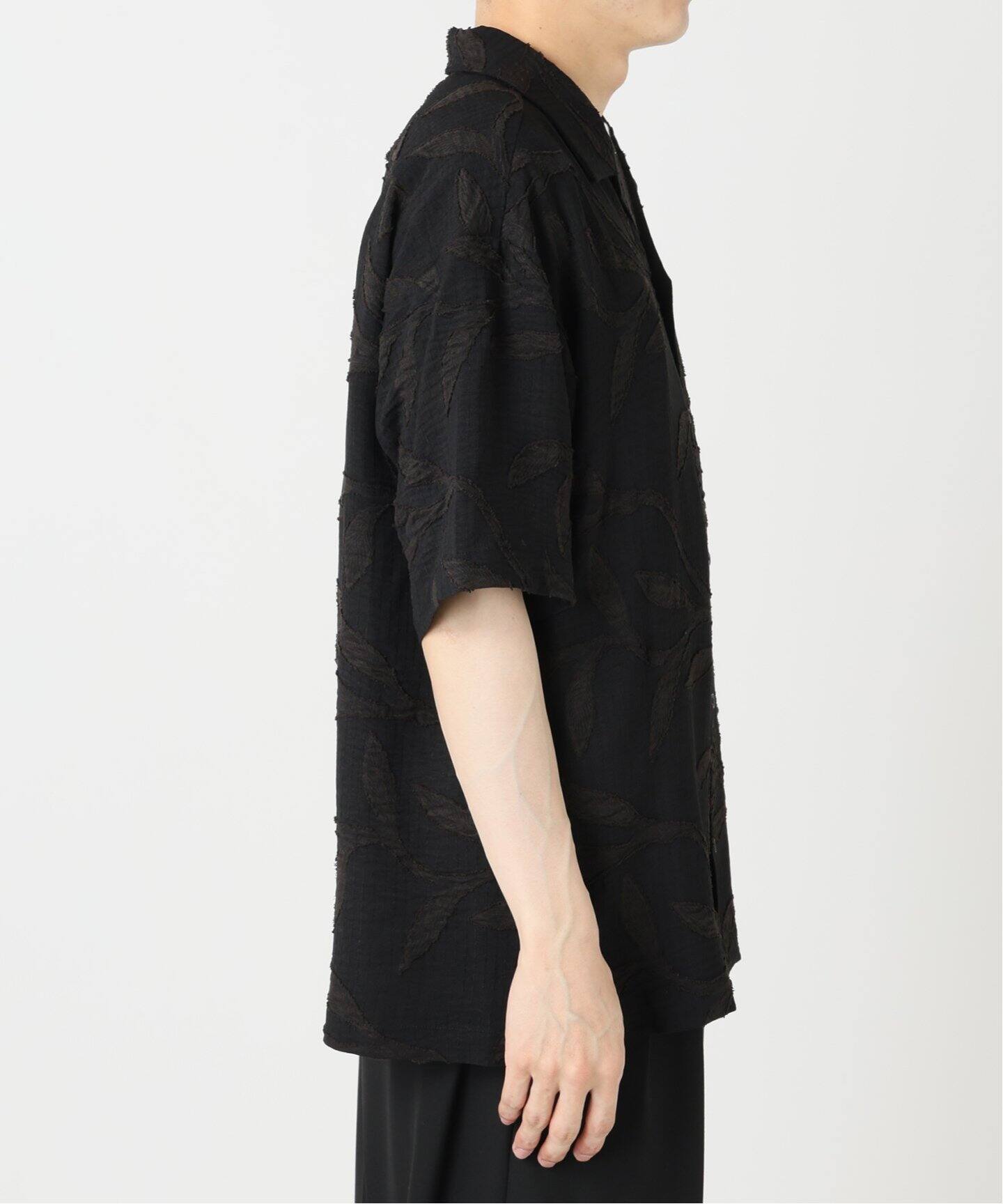 カットジャガード ハーフスリーブシャツ（シャツ／ブラウス）｜B.C