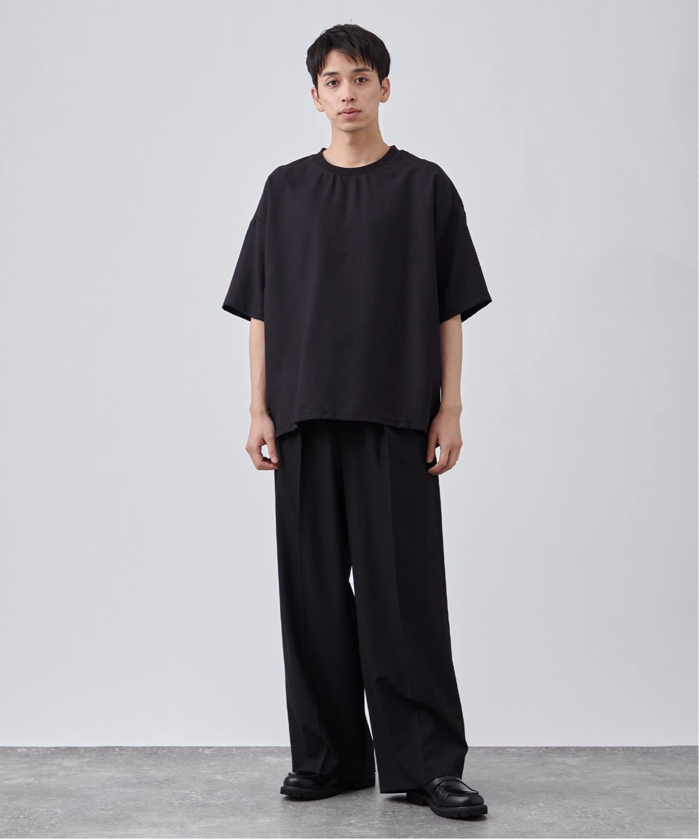 TMGE Tシャツ 濃紺 Sサイズ VIBE ON! ジャケット柄 BASQUE magenta（バスクマゼンタ）の「＜セットアップ＞T/R
