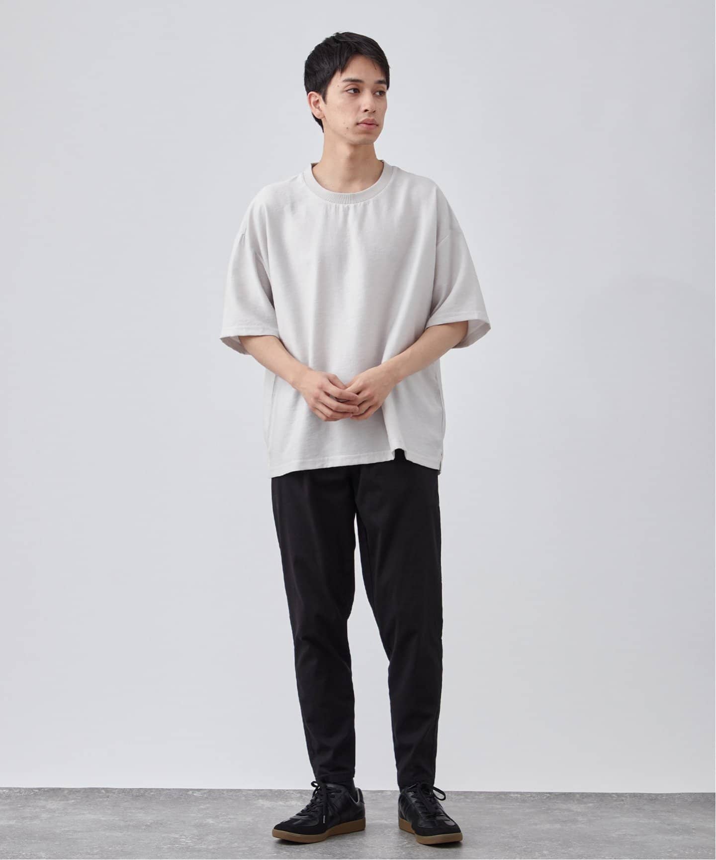 リネン混 布帛オーバーサイズTシャツ（Tシャツ／カットソー）｜B.C