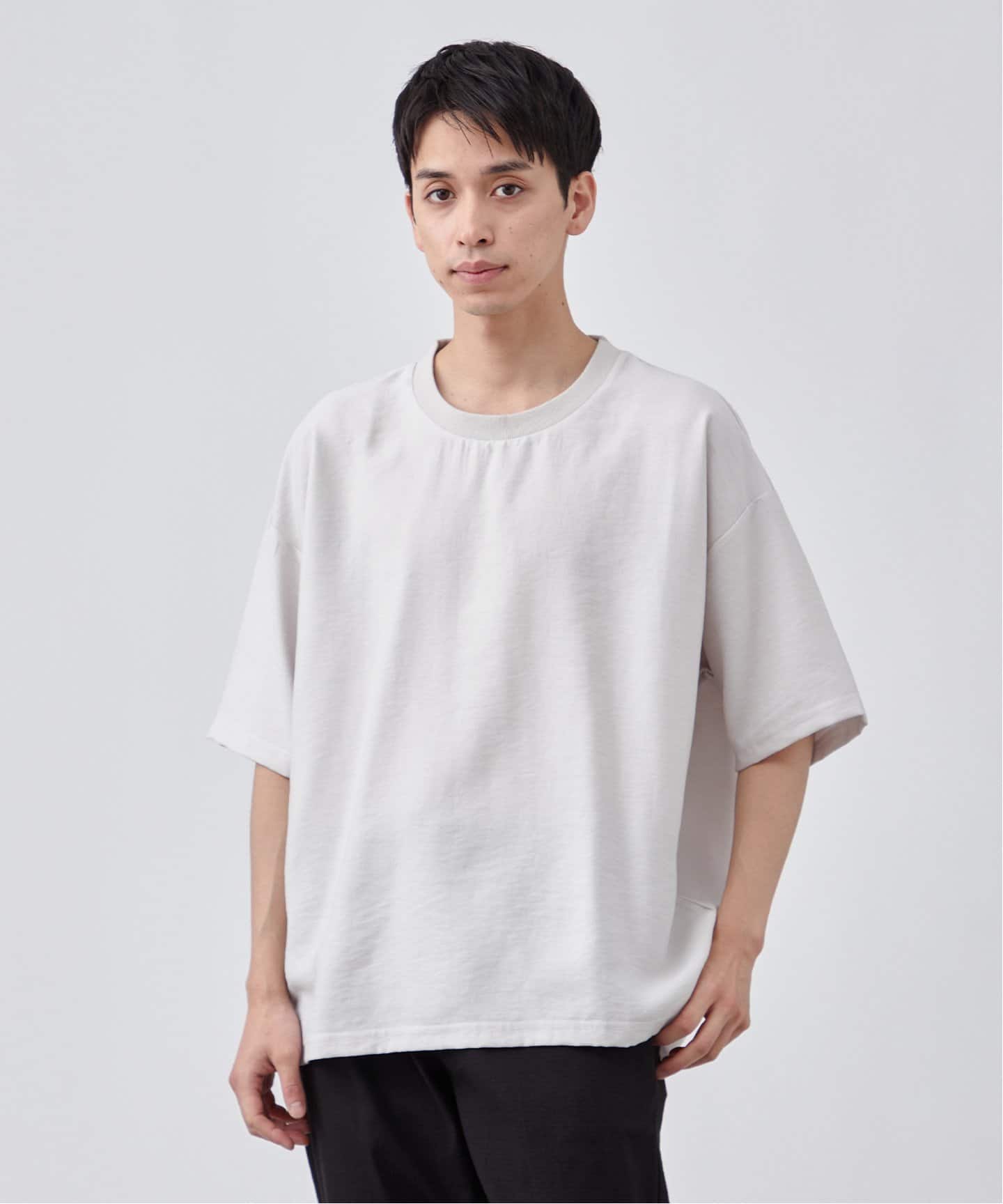 リネン混 布帛オーバーサイズTシャツ（Tシャツ／カットソー