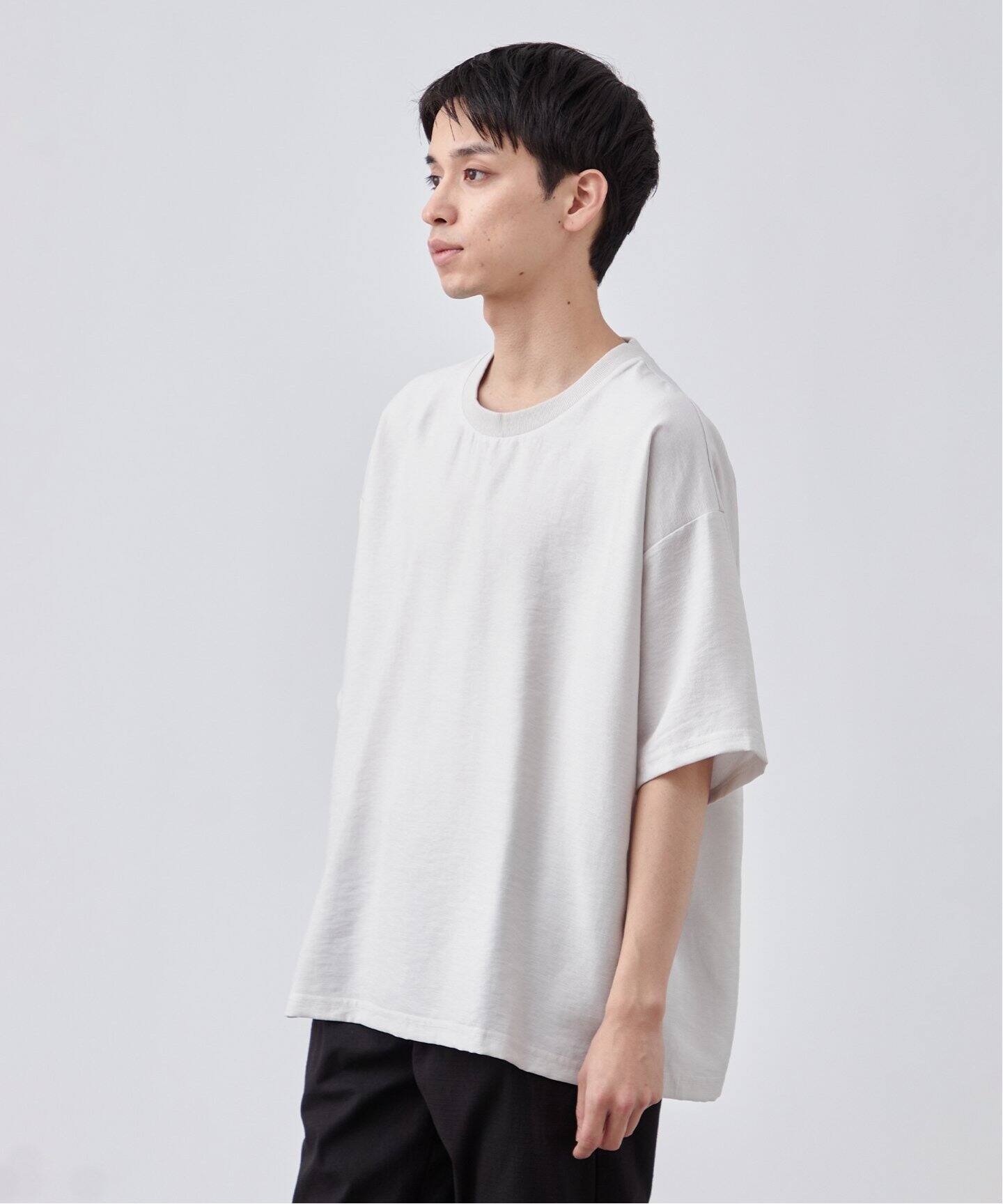リネン混 布帛オーバーサイズTシャツ（Tシャツ／カットソー