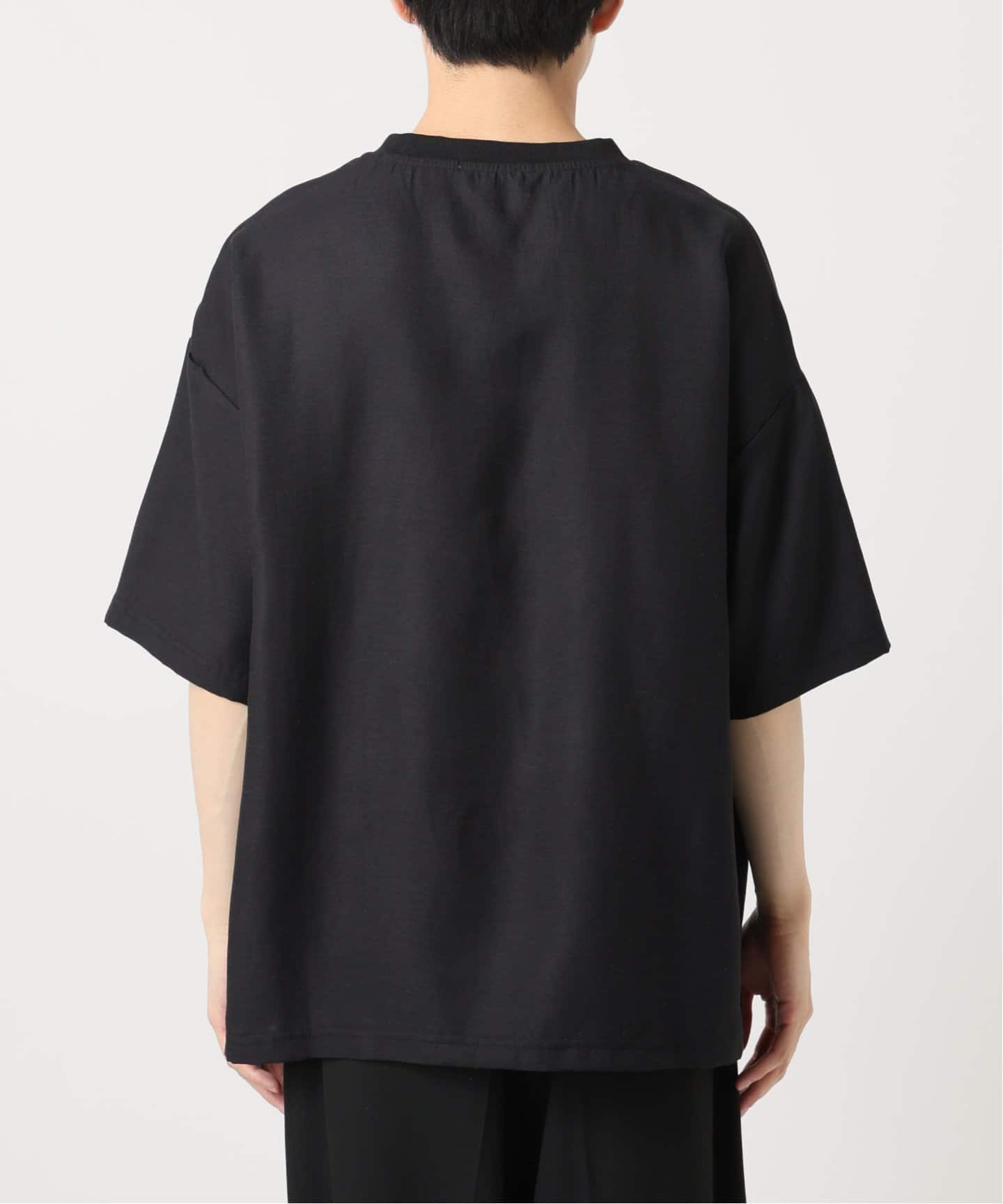 リネン混 布帛オーバーサイズTシャツ（Tシャツ／カットソー）｜B.C