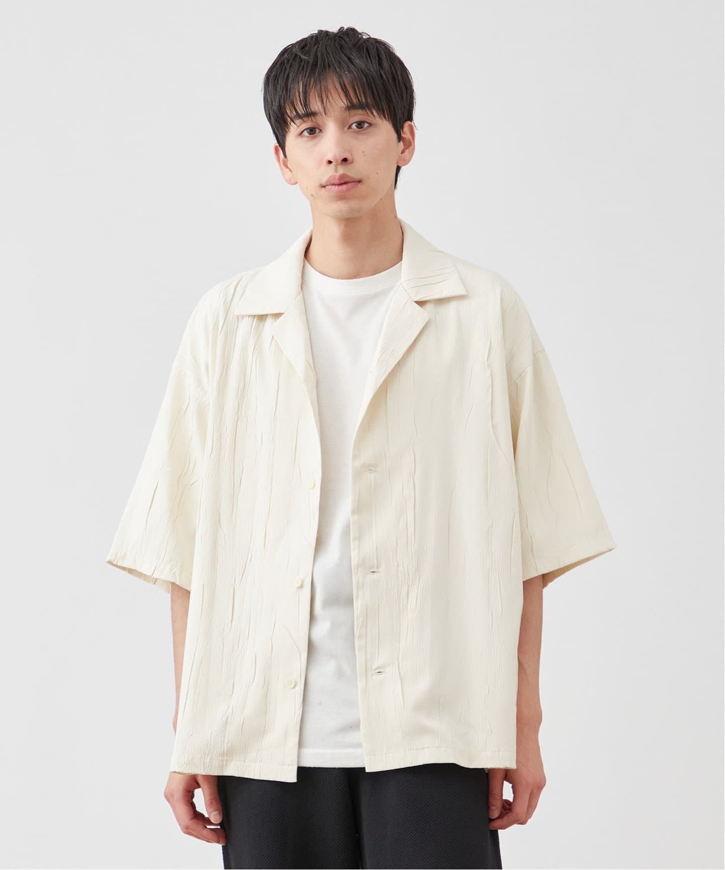 Deux Allures/ドゥ アリュール】ワッシャーカイキン シャツ
