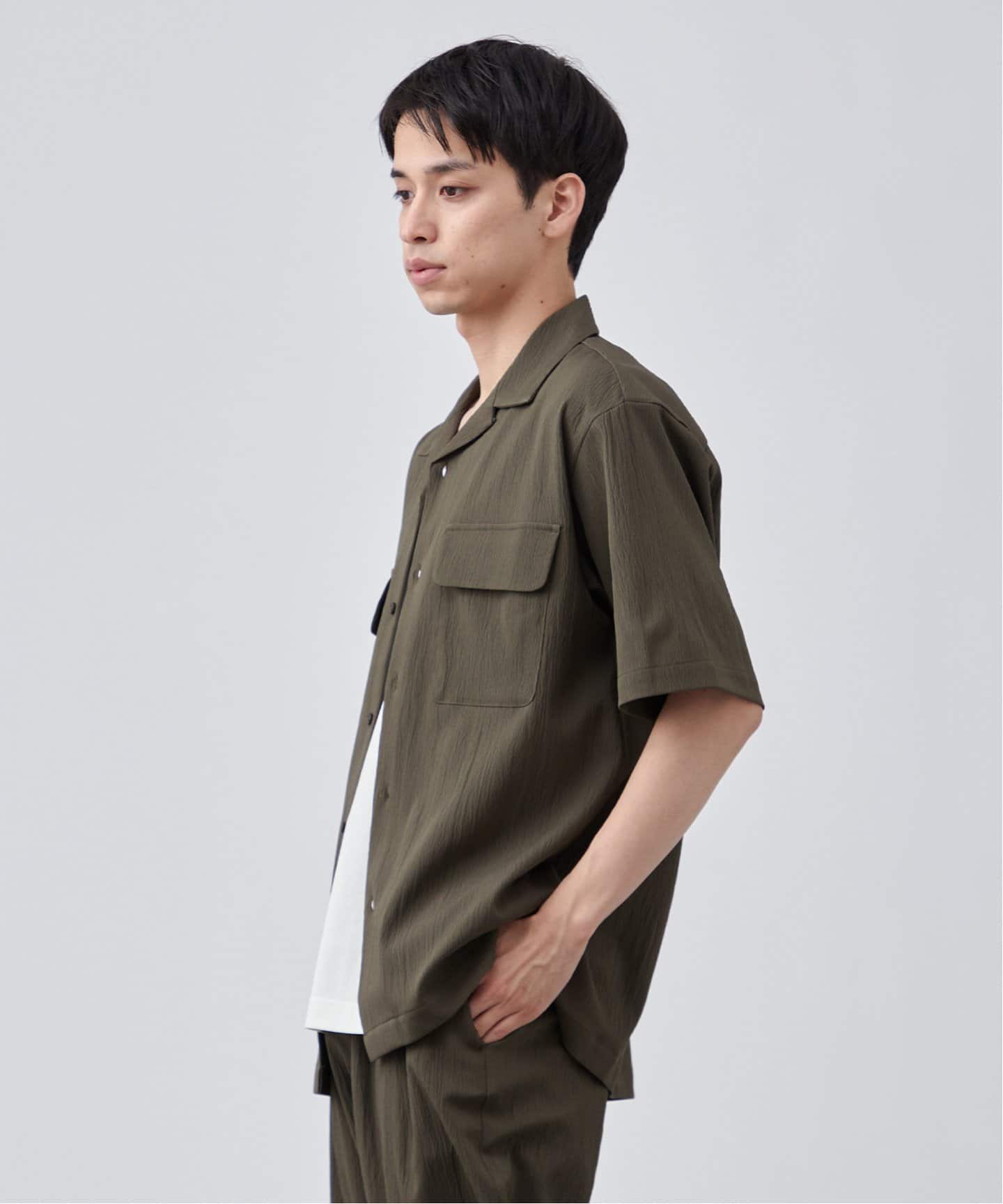 オープンカラーシャツ＆ワイドテーパードスラックス ヨウリュウ サマー