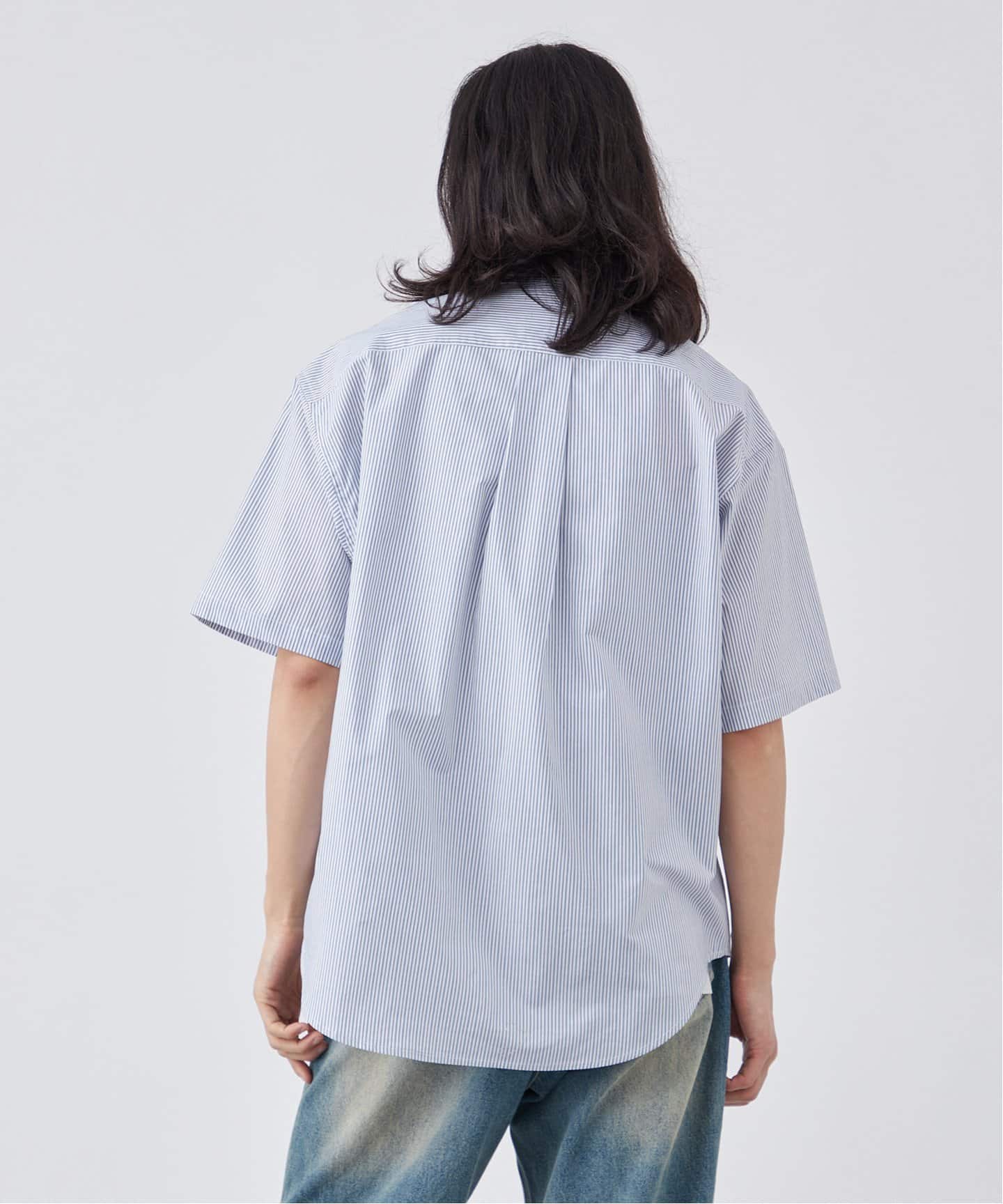 お値下げしました❣️【新品】LAUREN ストライプ 半袖 LAWN ストライプ 半袖レギュラーカラーシャツ（シャツ／ブラウス
