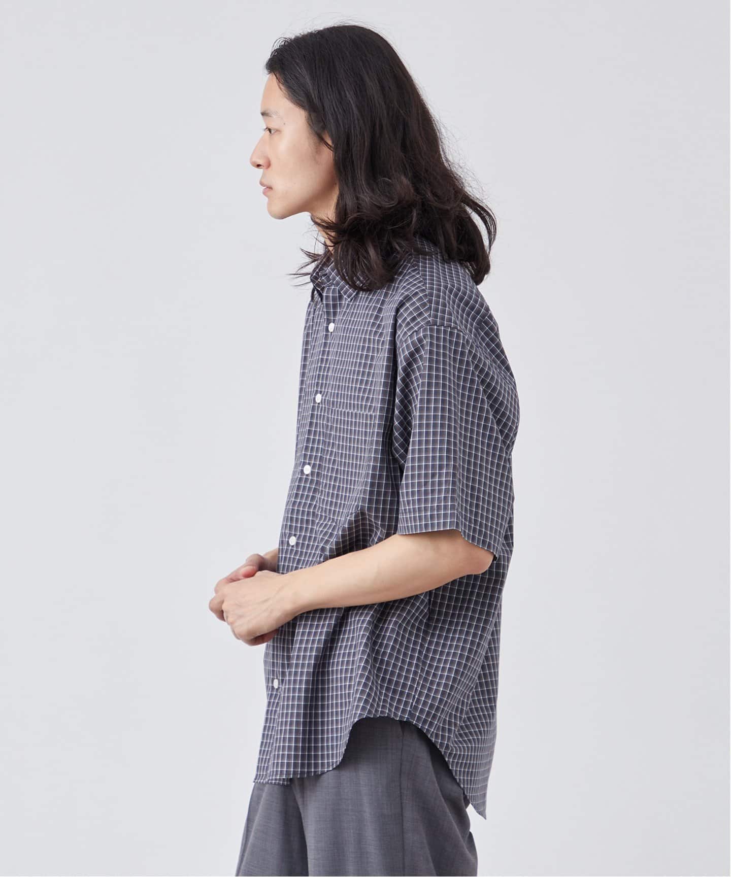 【HUECLOSET】★送料・関税込★モノチェックハーフシャツ cc2e7563106c181f86b2b27d4063ae