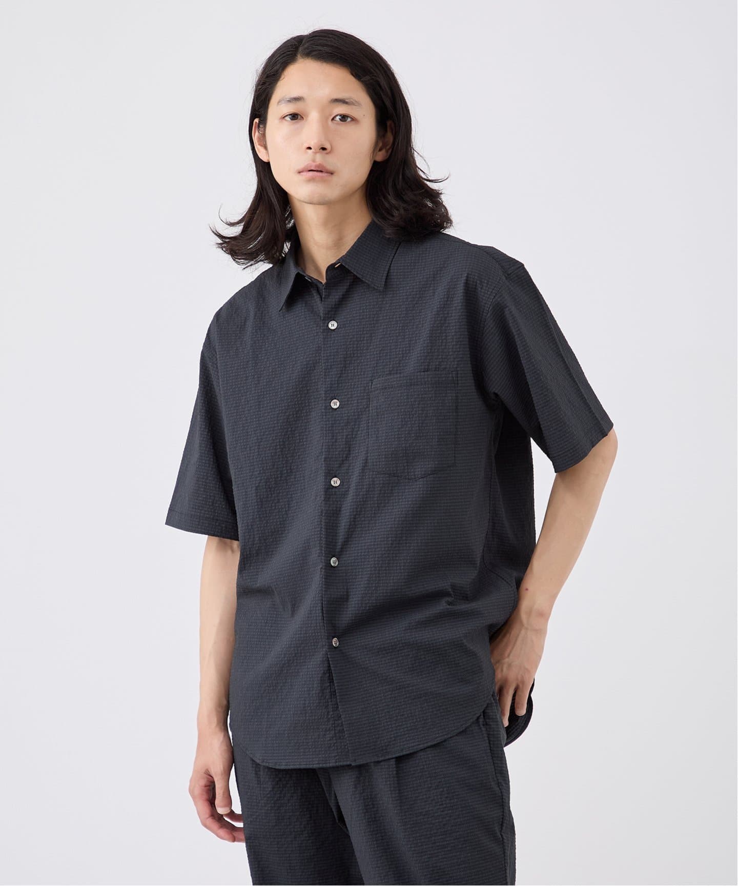 シアサッカーチェック半袖シャツ（シャツ／ブラウス）｜B.C STOCK