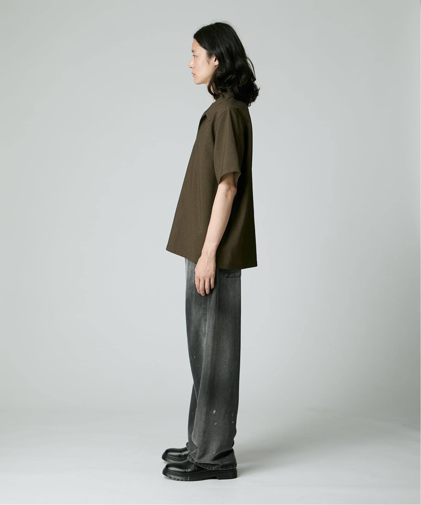 トップス koki ストリートシック ハーフスリーブ スキッパーシャツ produce by KOKI
