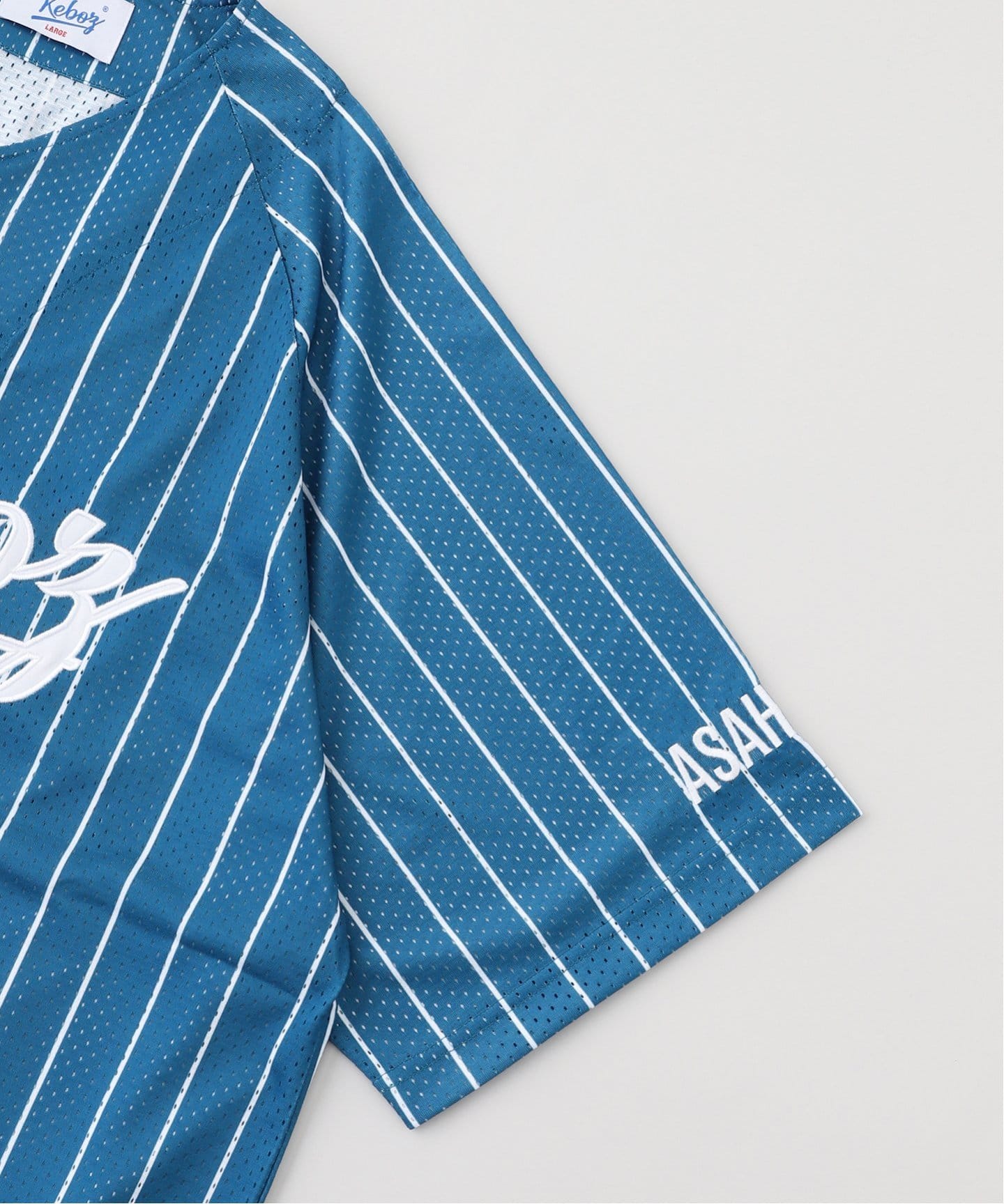 KEBOZ/ケボズ MESH STRIPE BASEBALL JERSEY（シャツ／ブラウス