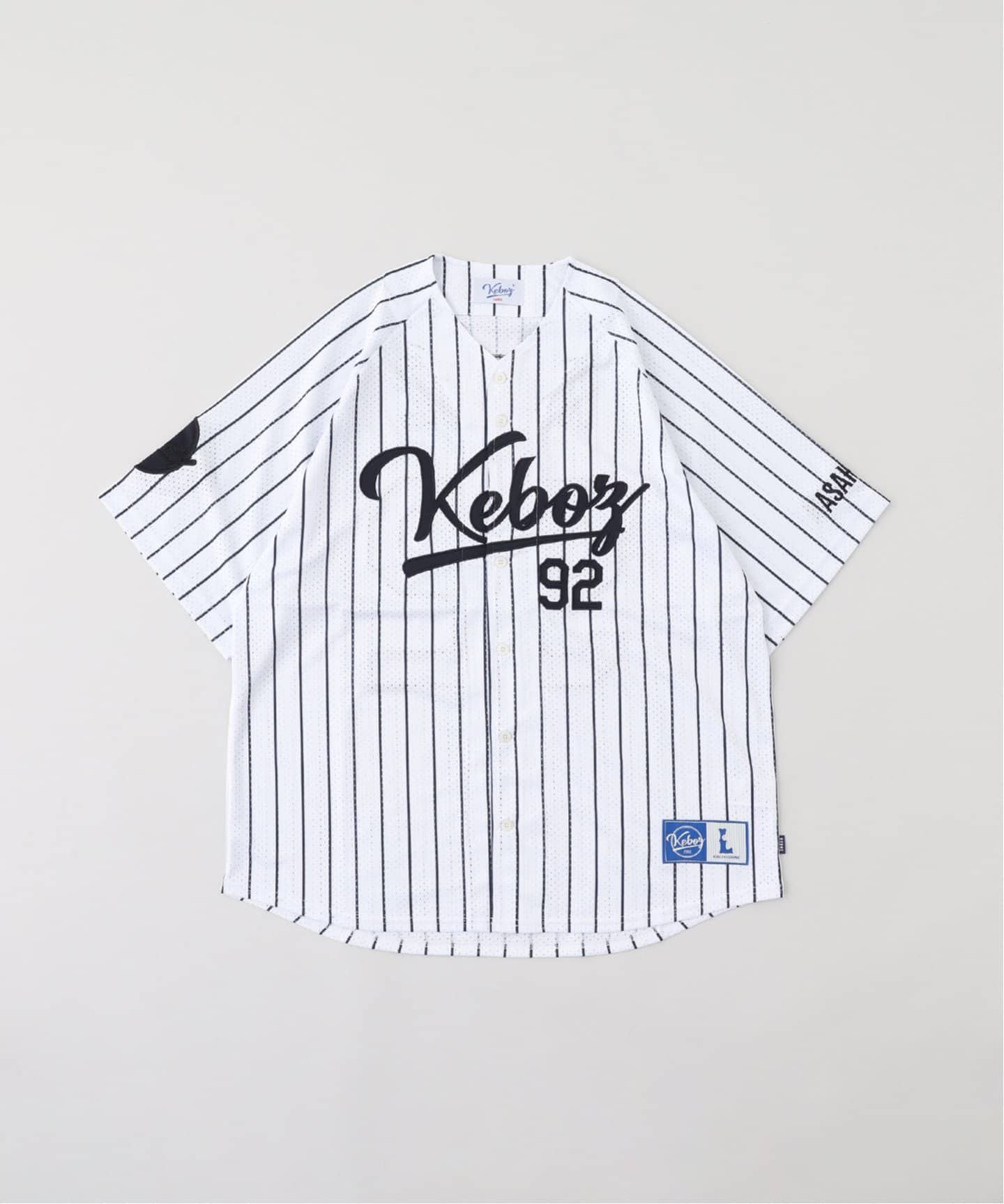 KEBOZ/ケボズ MESH STRIPE BASEBALL JERSEY（シャツ／ブラウス