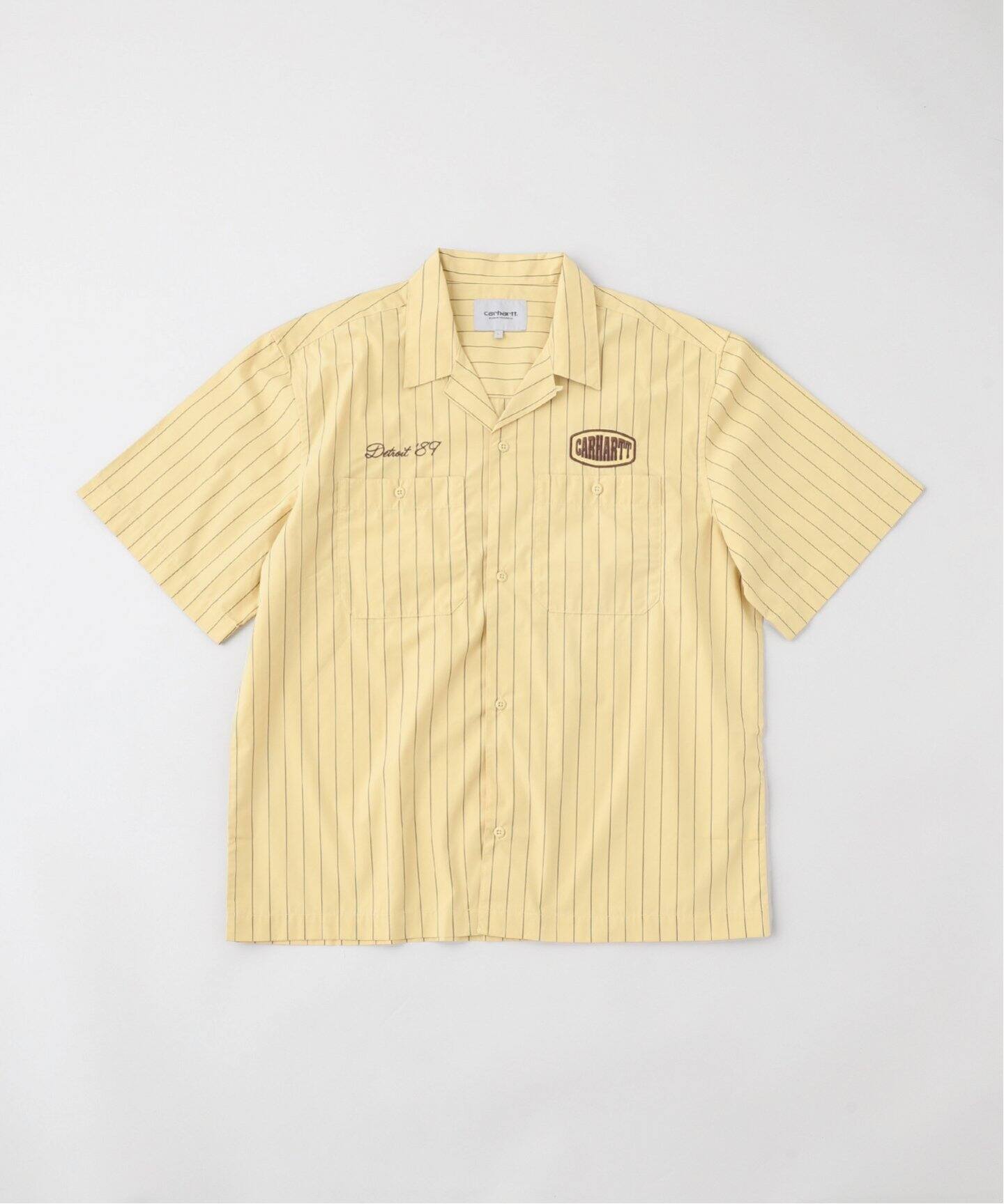 【carhartt】\"S/S Hendry Shirt\"ストライプ柄ロゴ半袖シャツ/3色 Carhartt WIP S/Sシャツ 