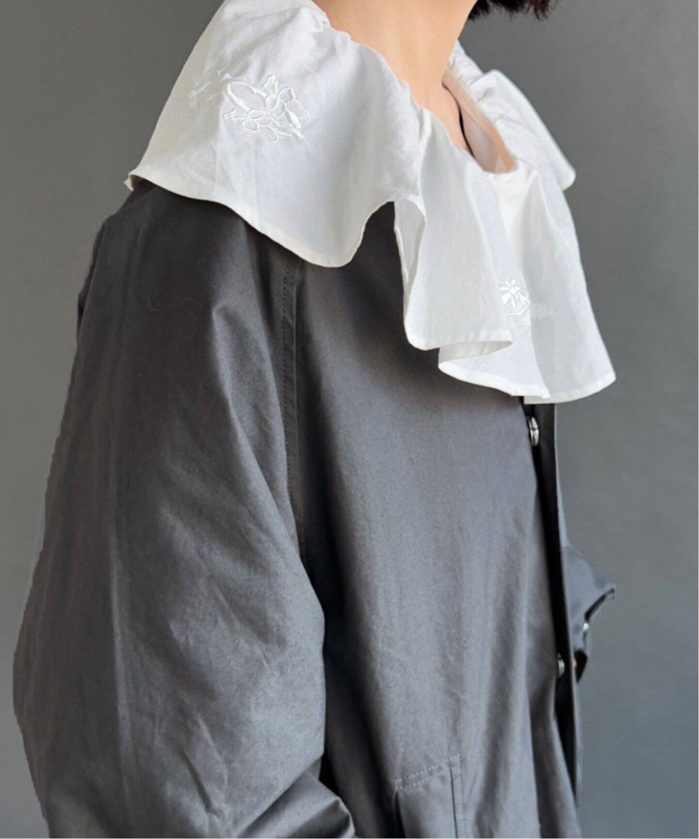 DECO dequis 1985/デコ・デ・ピュイ】HEMP COTTON CROPPED SHIRTS 