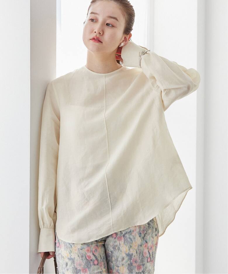 追加予約》ラミーリヨセルノーカラーブラウス（シャツ／ブラウス  