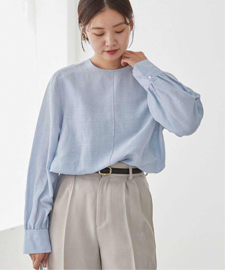 追加予約》ラミーリヨセルノーカラーブラウス（シャツ／ブラウス  