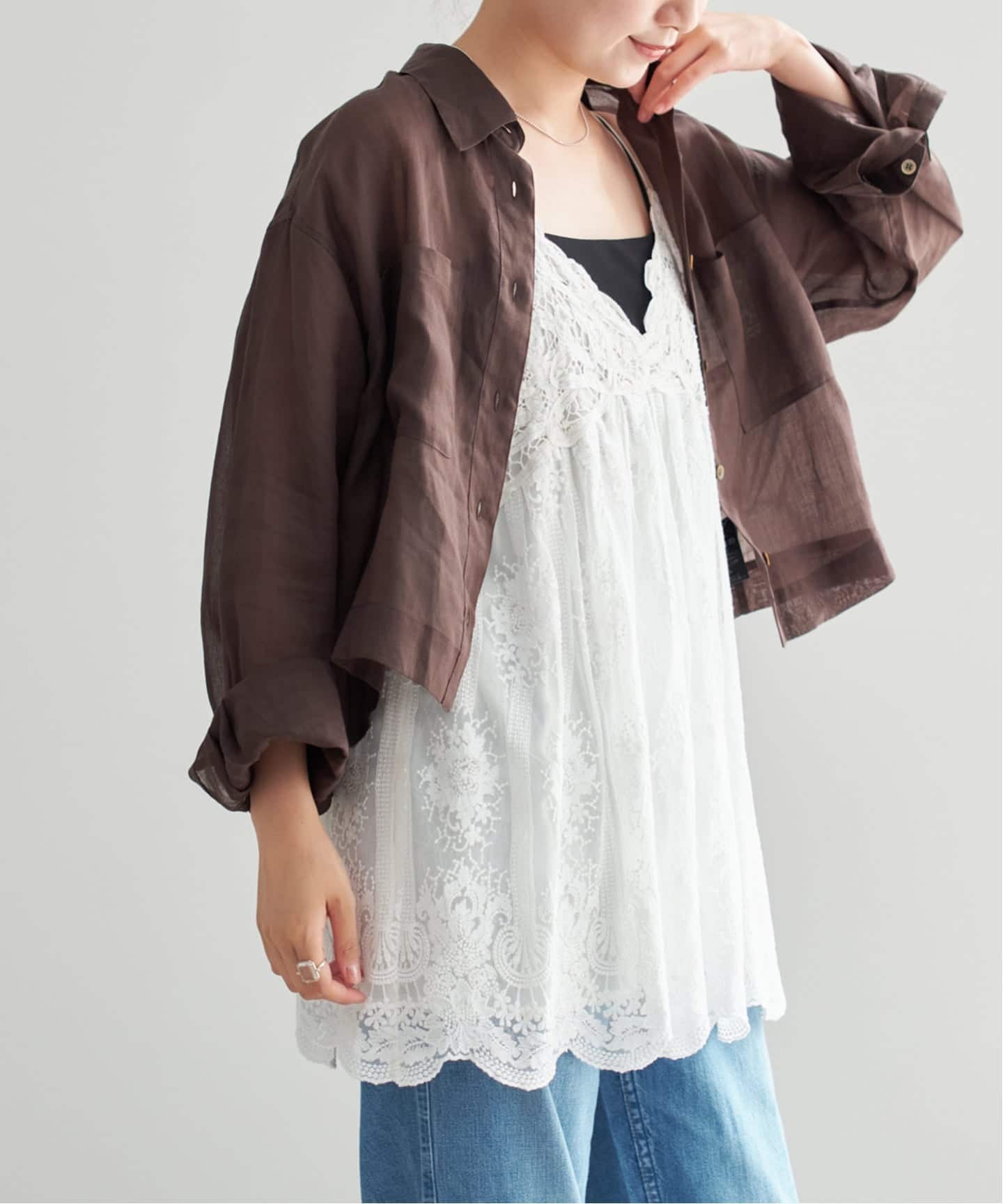 2025SS 新品タグ付き IENA イエナ アンティークチュールバテンキャミ 2025SS 新品タグ付き IENA イエナ アンティークチュールバテン