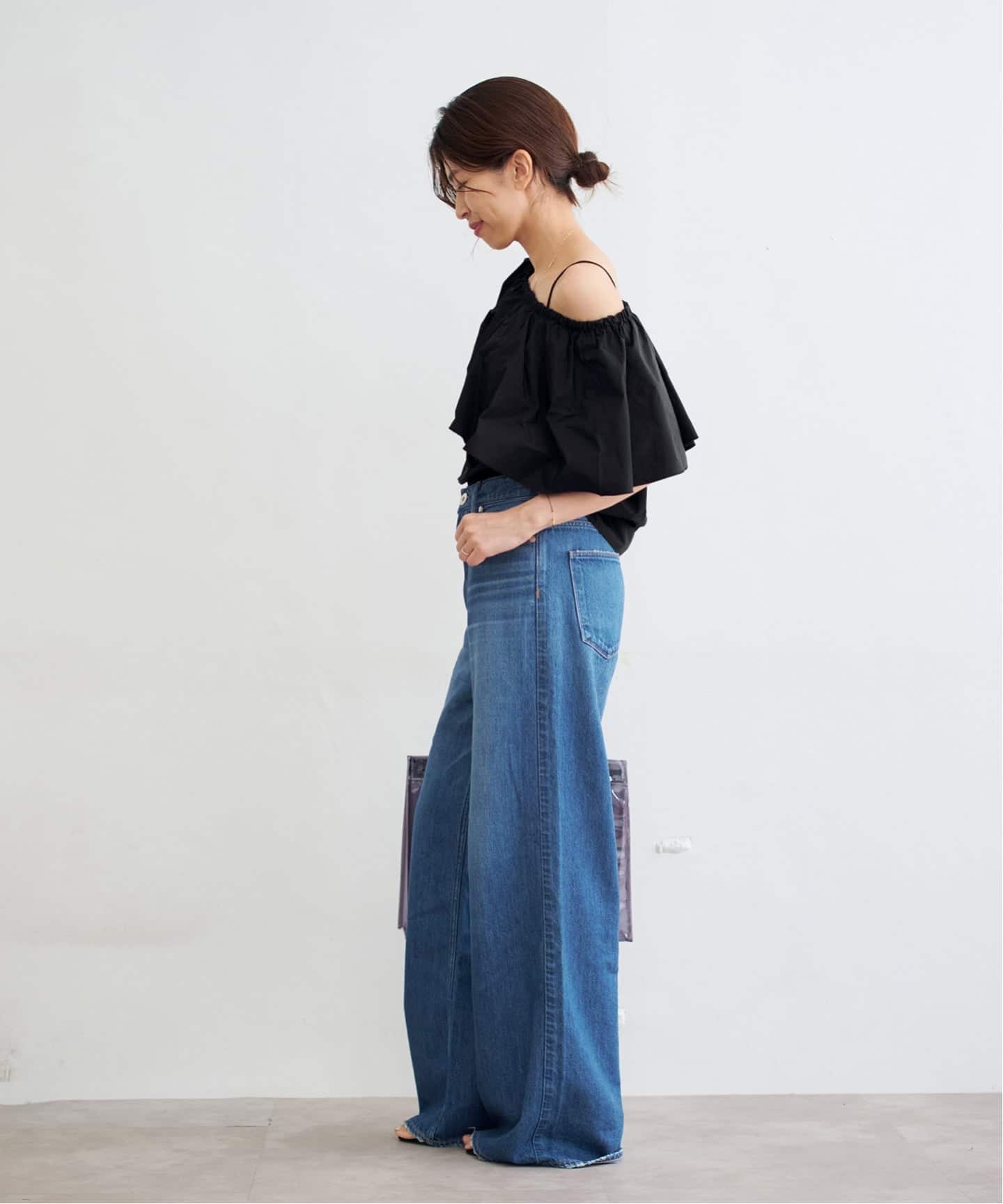 タフタラッフルオフショルトップス（シャツ／ブラウス）｜IENA