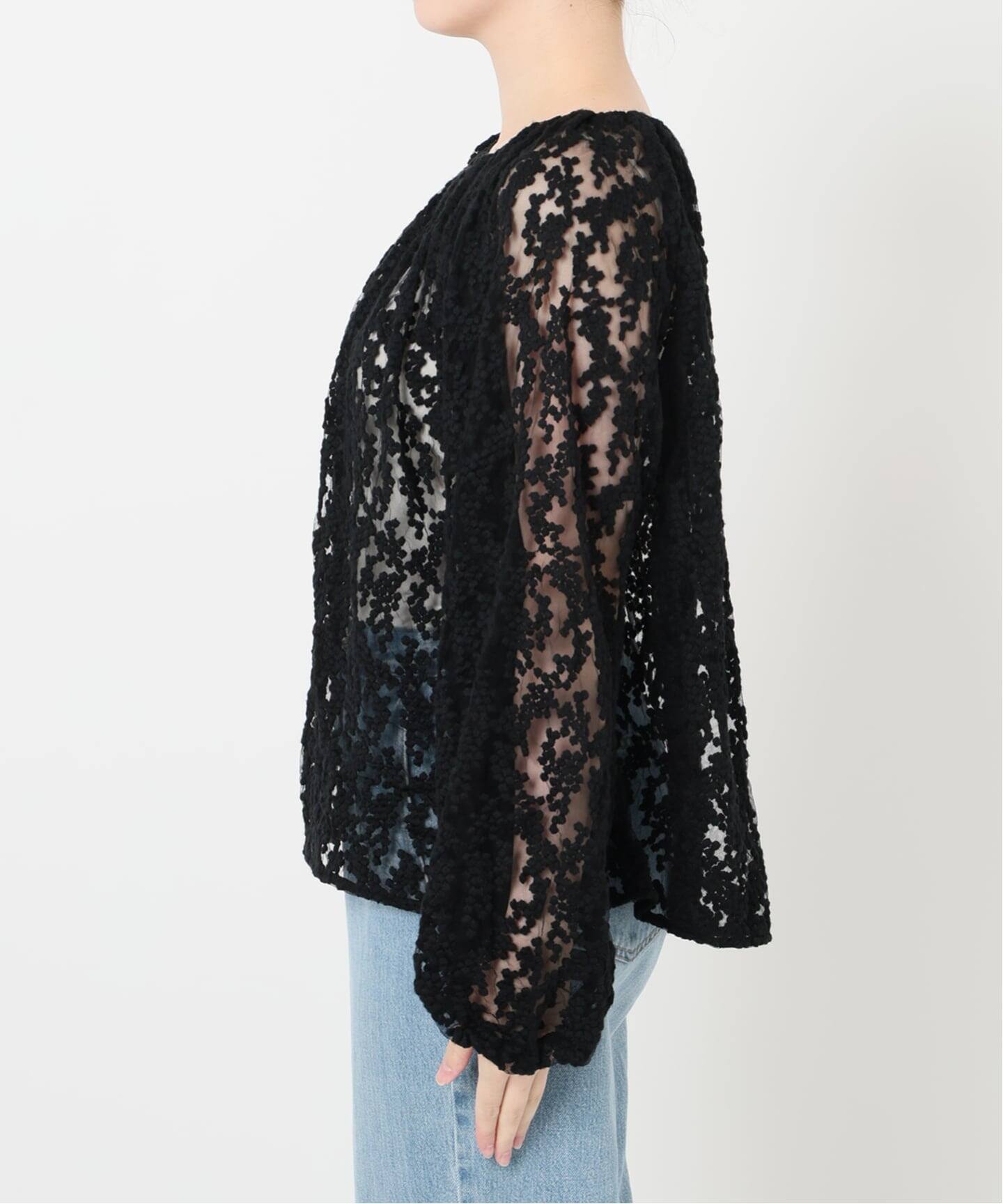 美品✨IENA イエナ　 レースギャザーブラウス 　シャツ　プルオーバー 予約》ドット ギャザーブラウス（シャツ／ブラウス）｜IENA